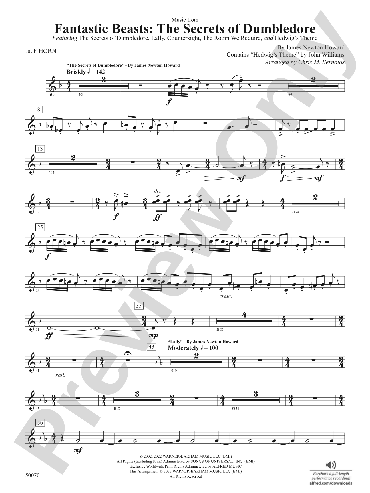 Fantastic Beasts: The Secrets of Dumbledore: 1st F Horn