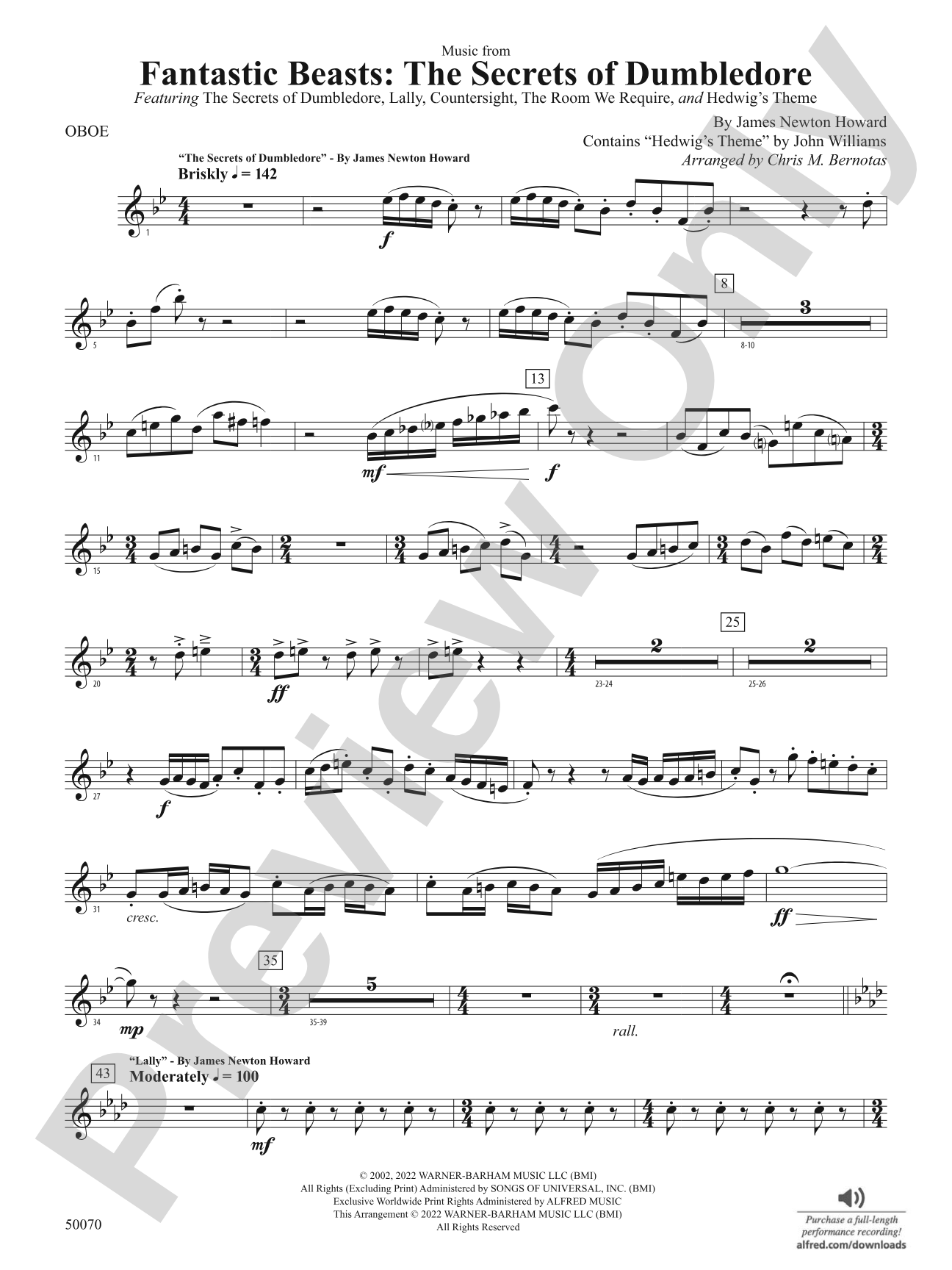 Fantastic Beasts: The Secrets of Dumbledore: Oboe