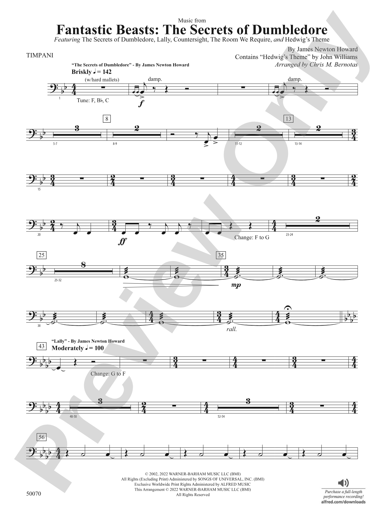 Fantastic Beasts: The Secrets of Dumbledore: Timpani