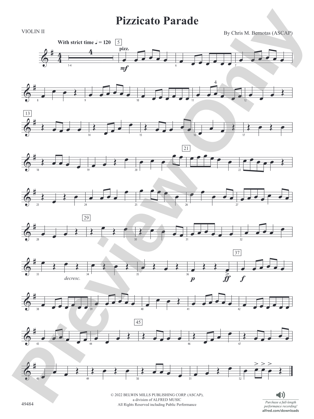 Pizzicato Parade: 2nd Violin