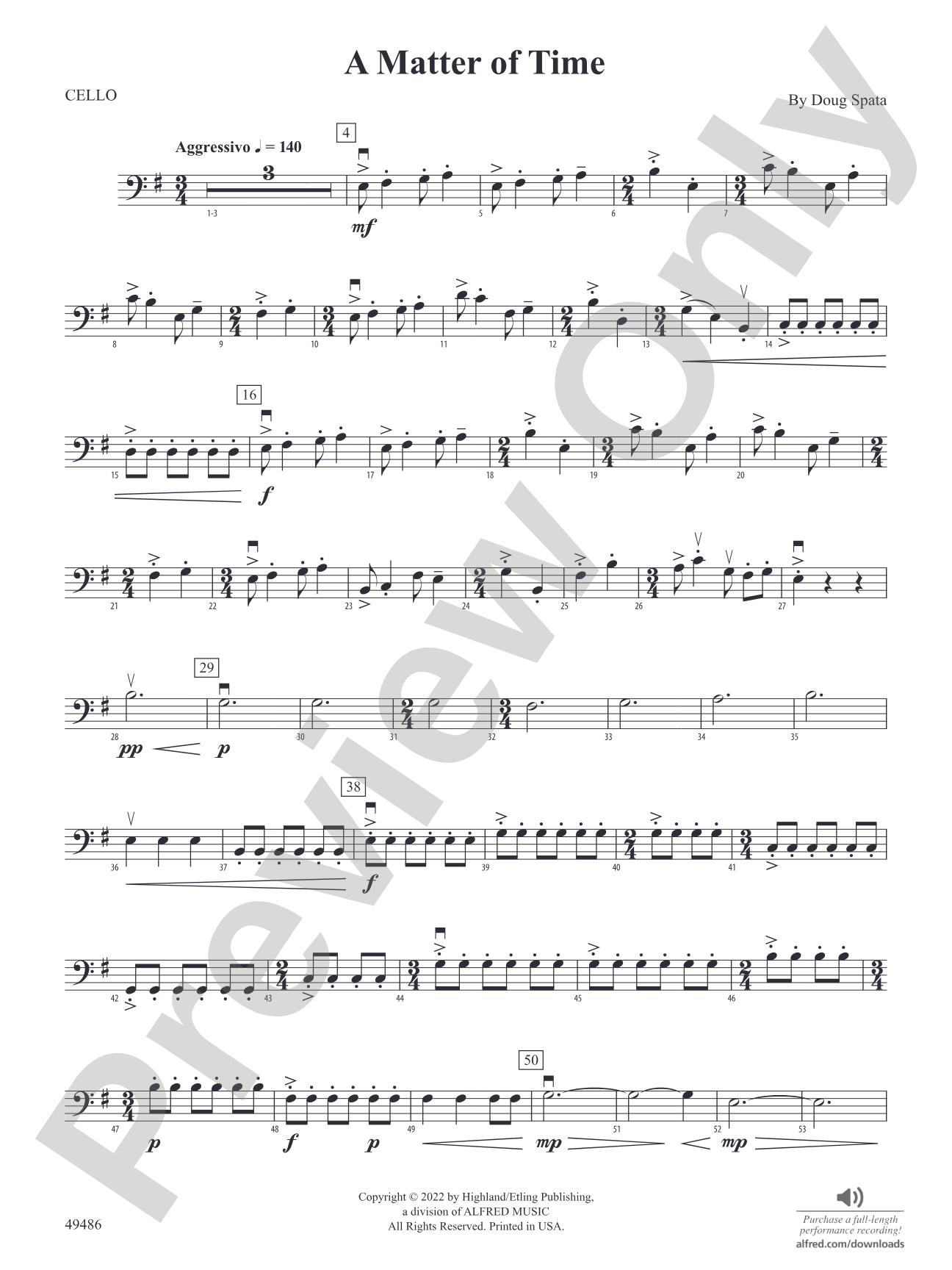 A Matter of Time: Cello