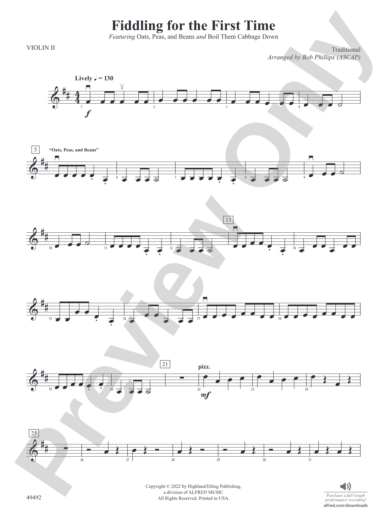 Fiddling for the First Time: 2nd Violin
