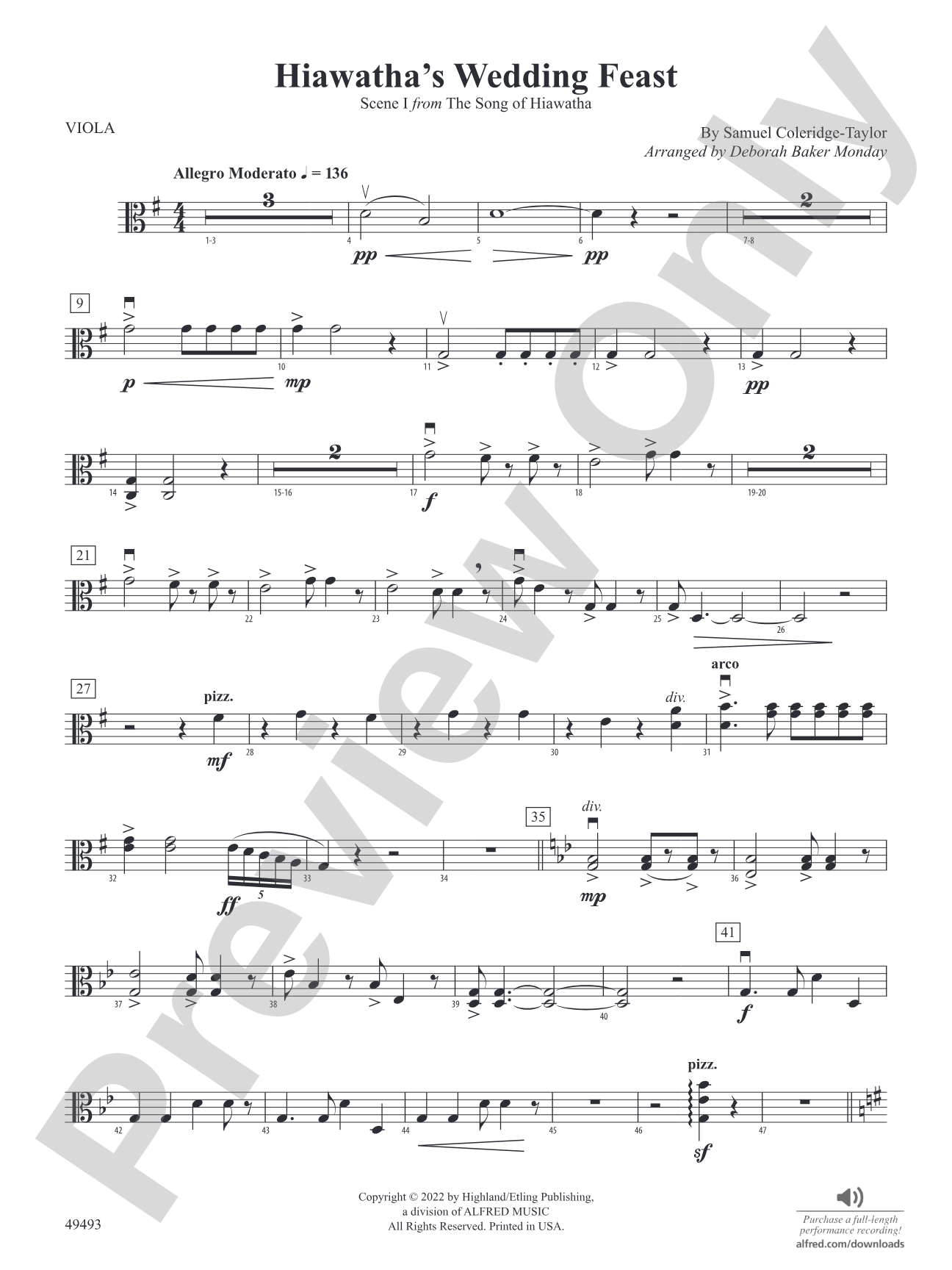 Hiawatha's Wedding Feast: Viola