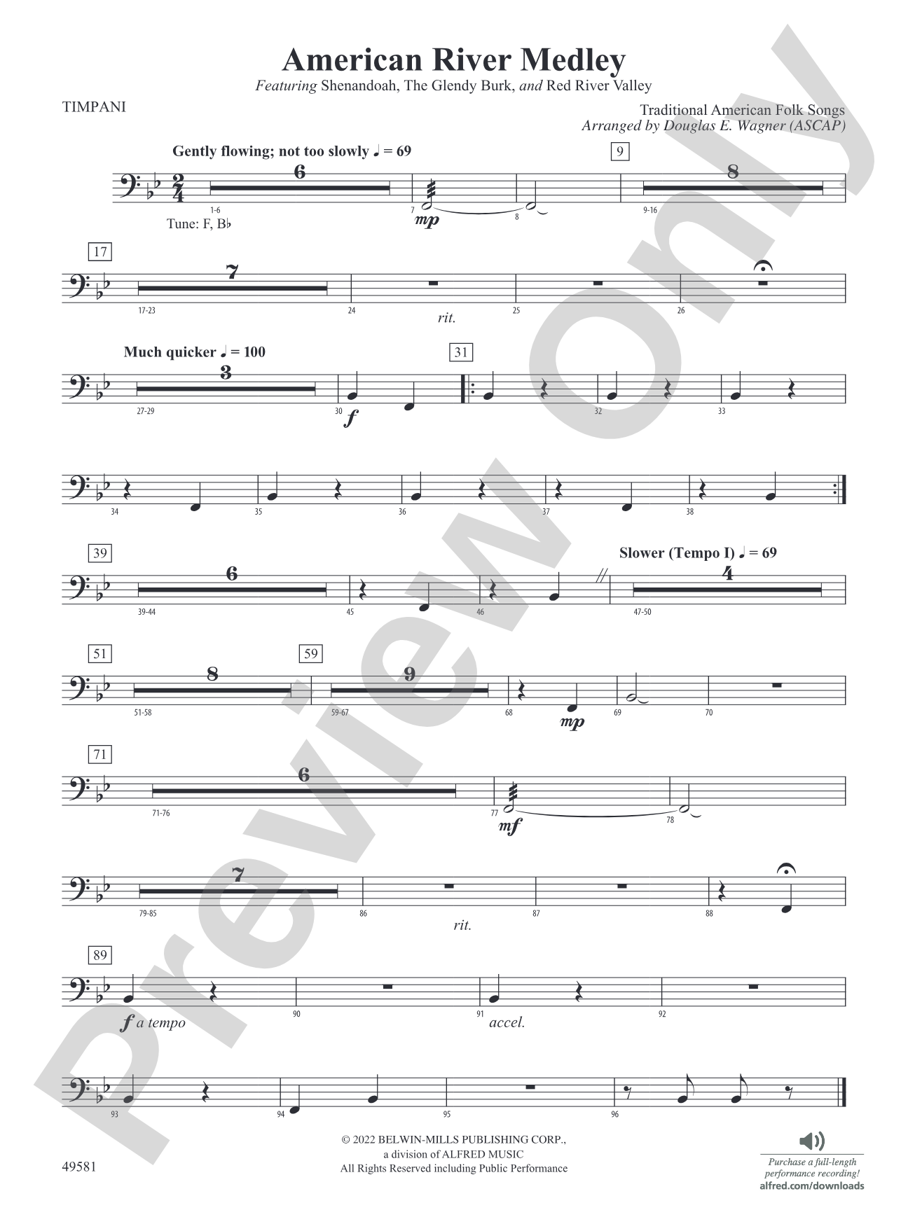 American River Medley: Timpani