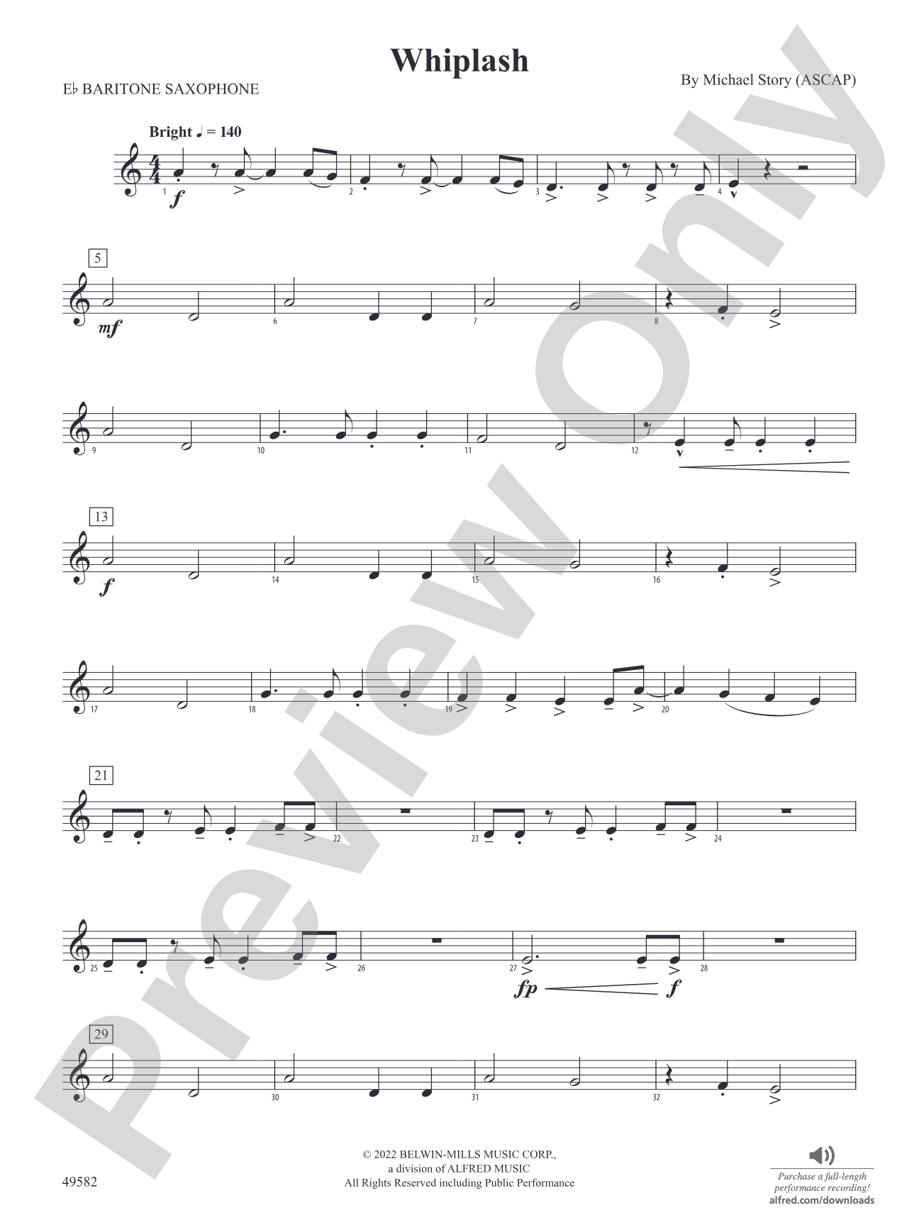 Whiplash: E-flat Baritone Saxophone