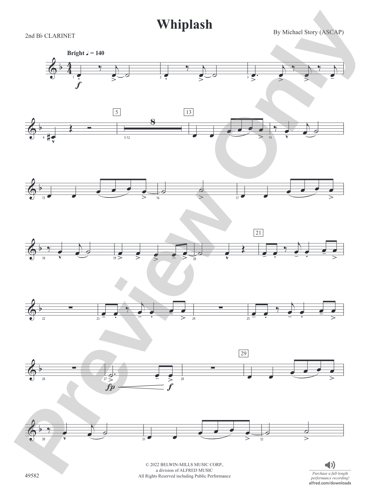 Whiplash: 2nd B-flat Clarinet