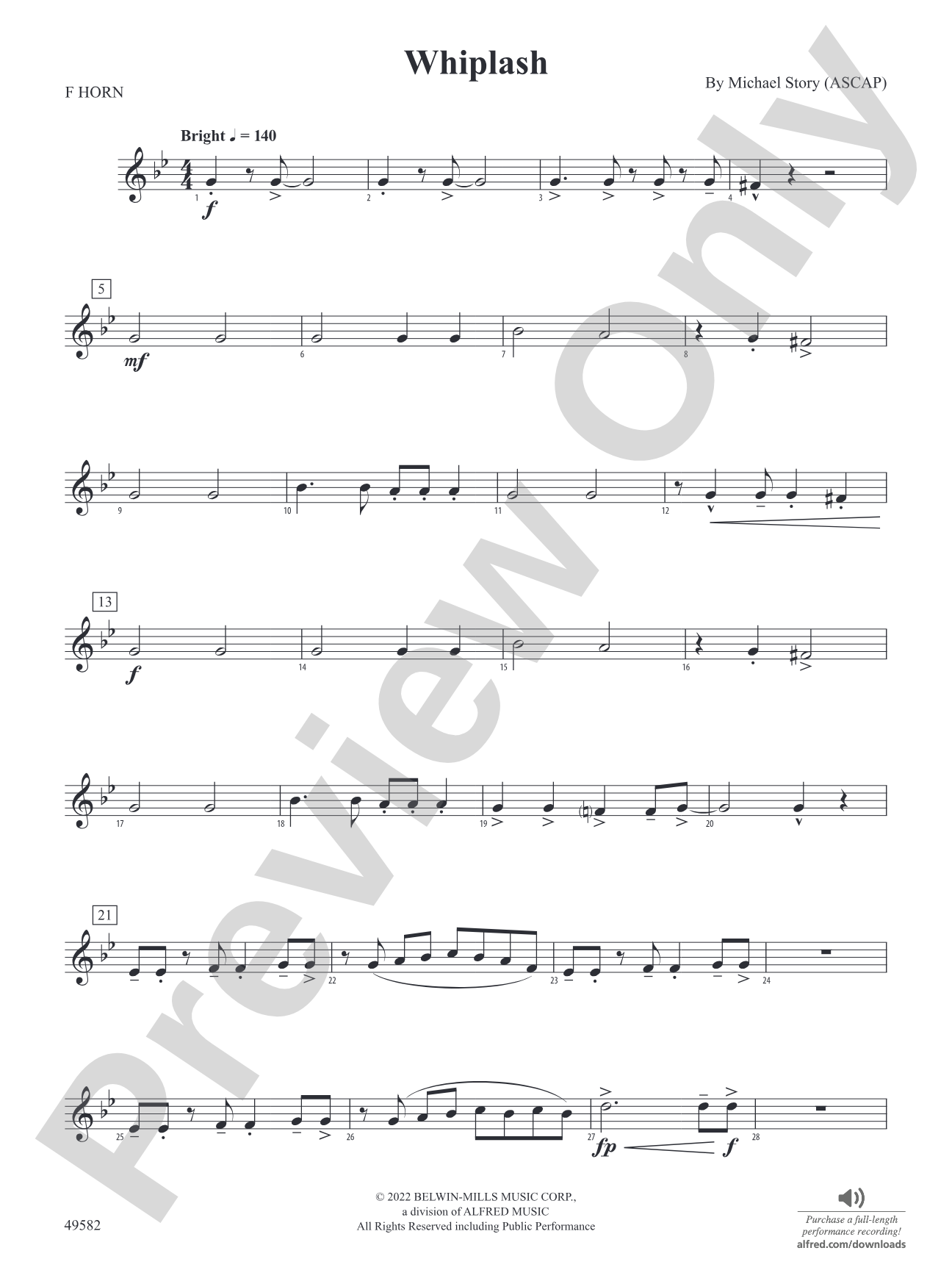 Whiplash: 1st F Horn