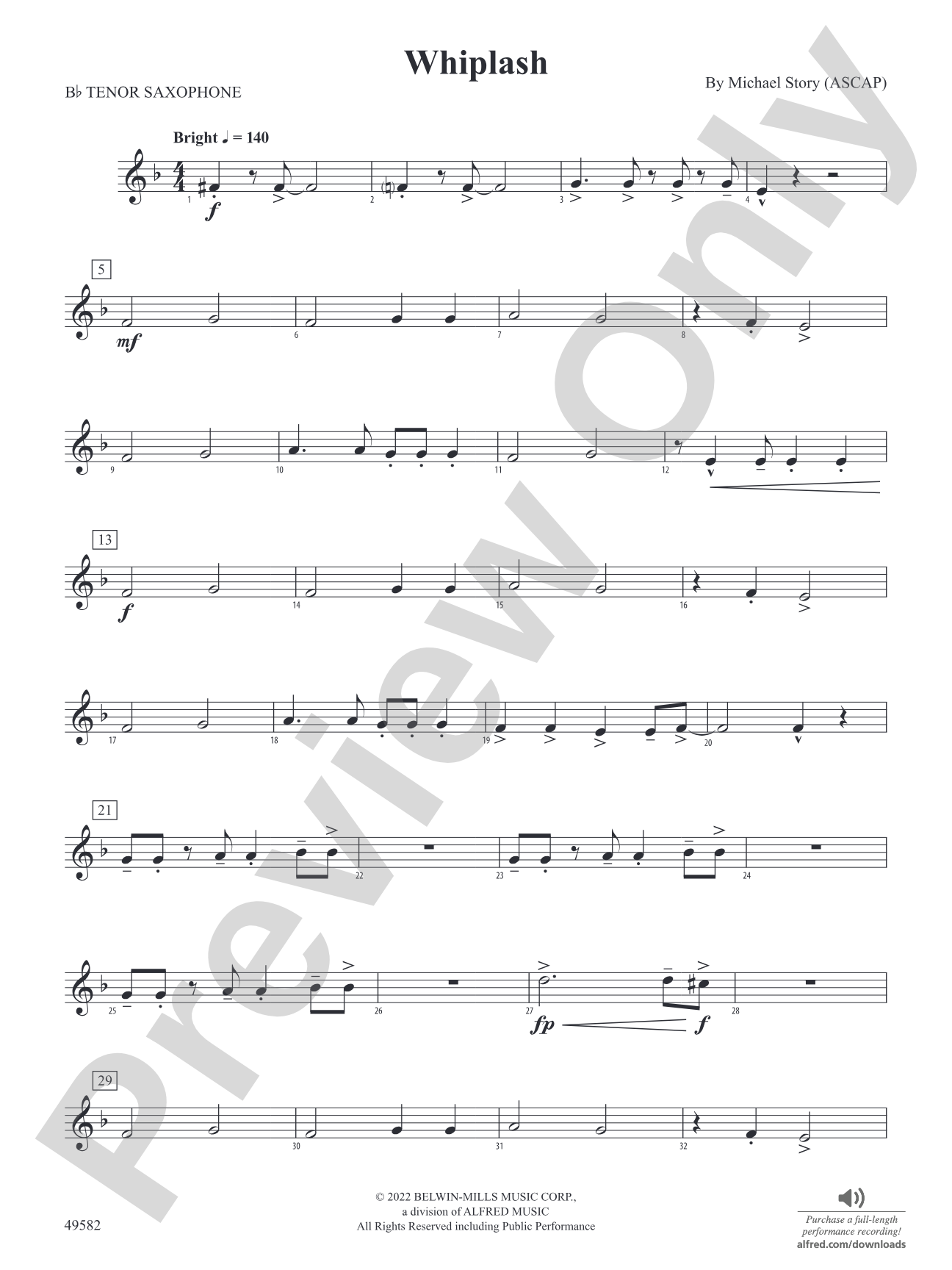 Whiplash: B-flat Tenor Saxophone