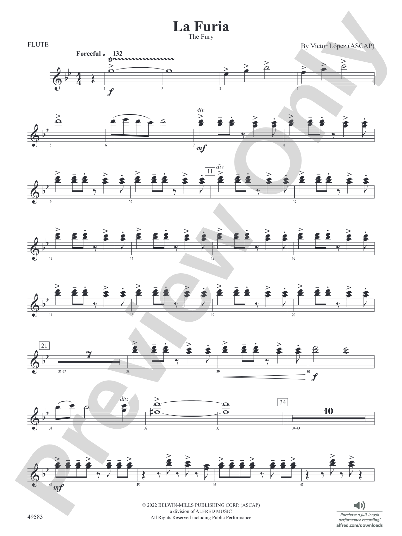 La Furia: Flute