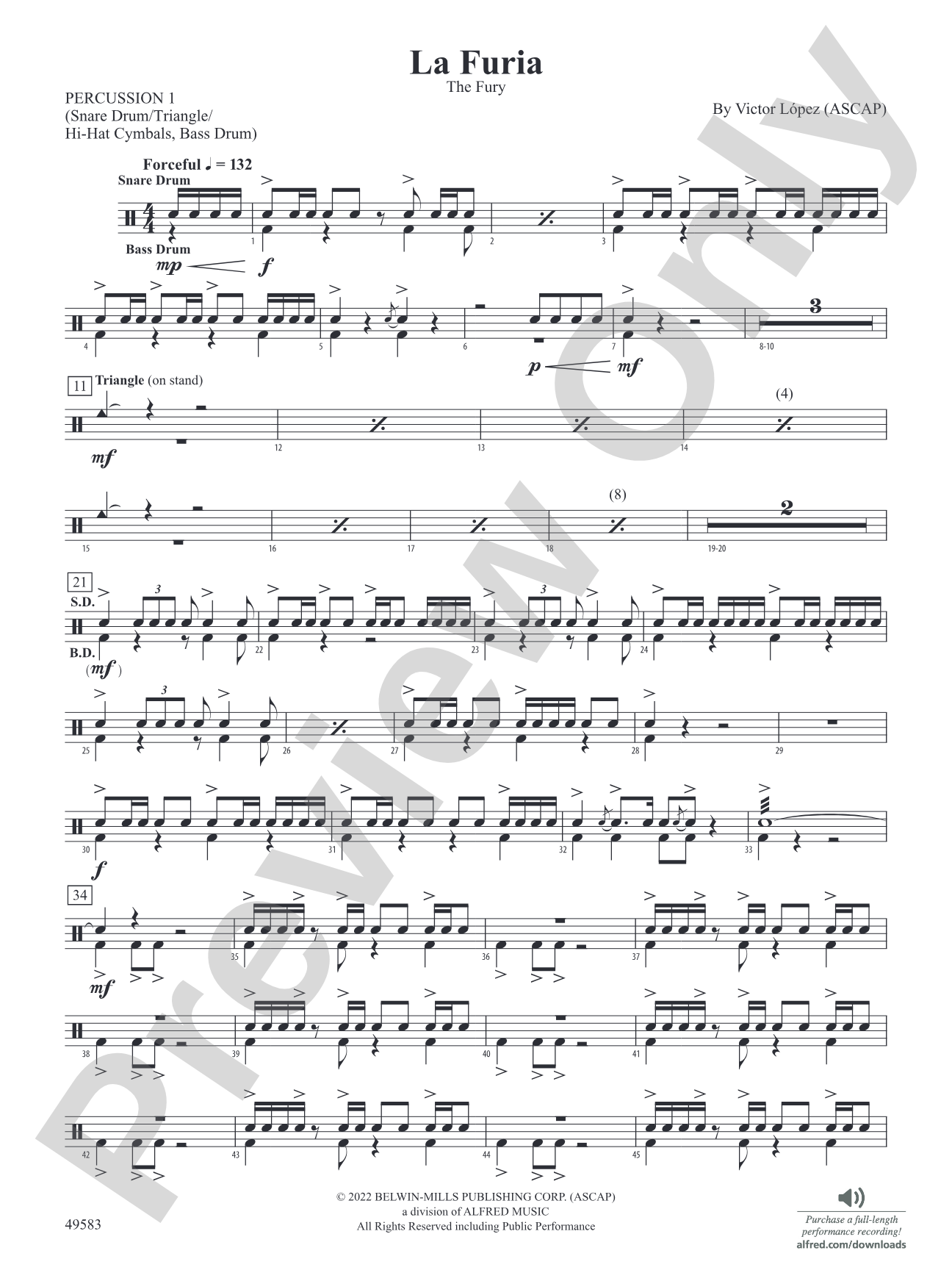 La Furia: 1st Percussion