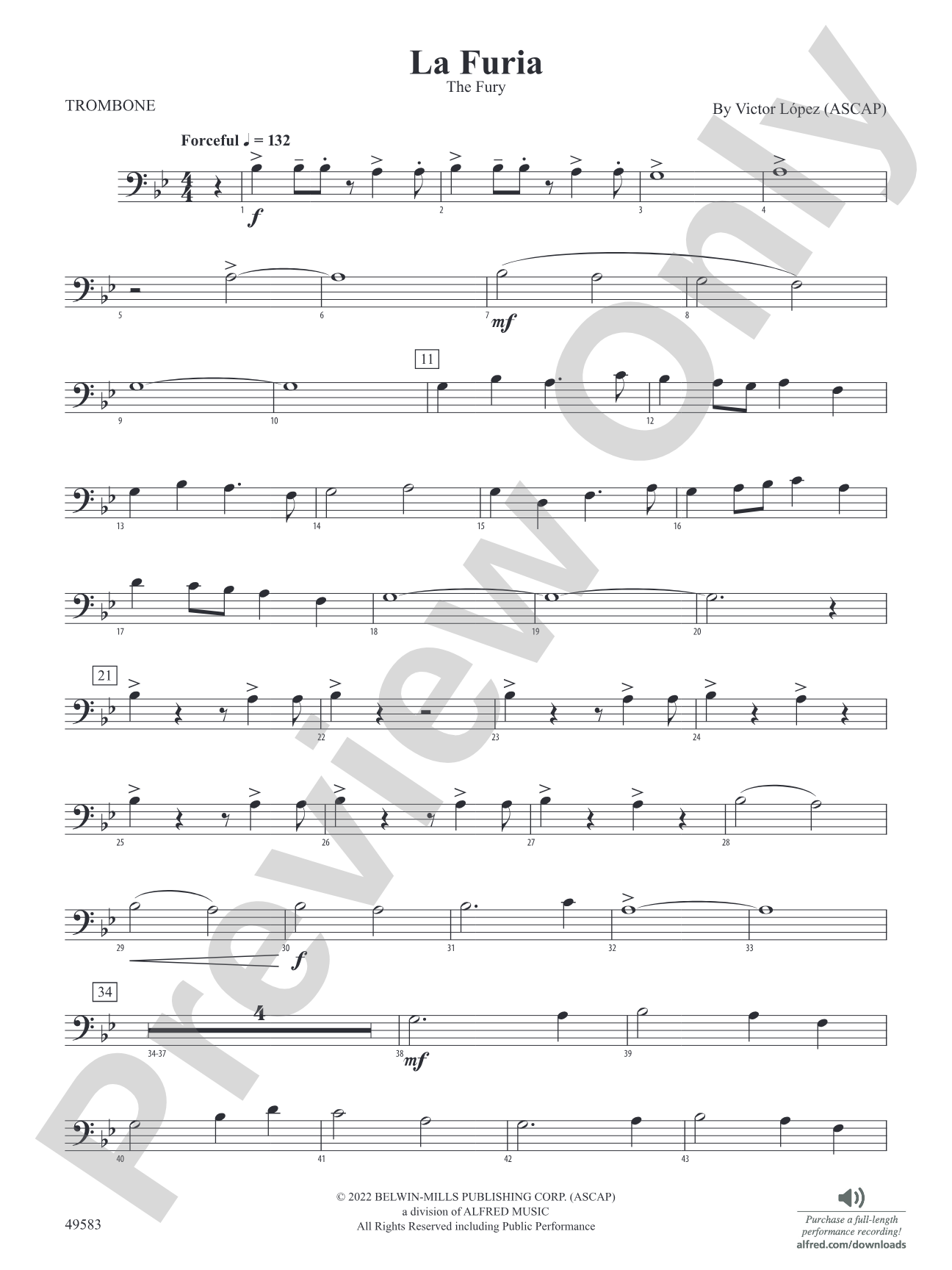 La Furia: 1st Trombone