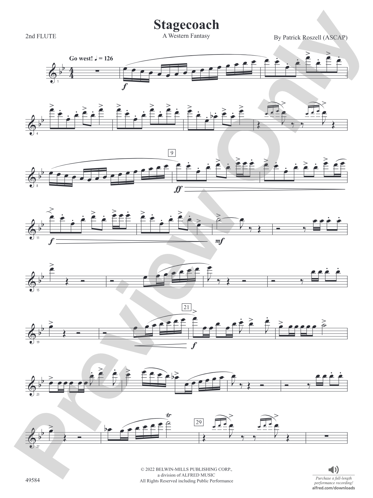Stagecoach: 2nd Flute