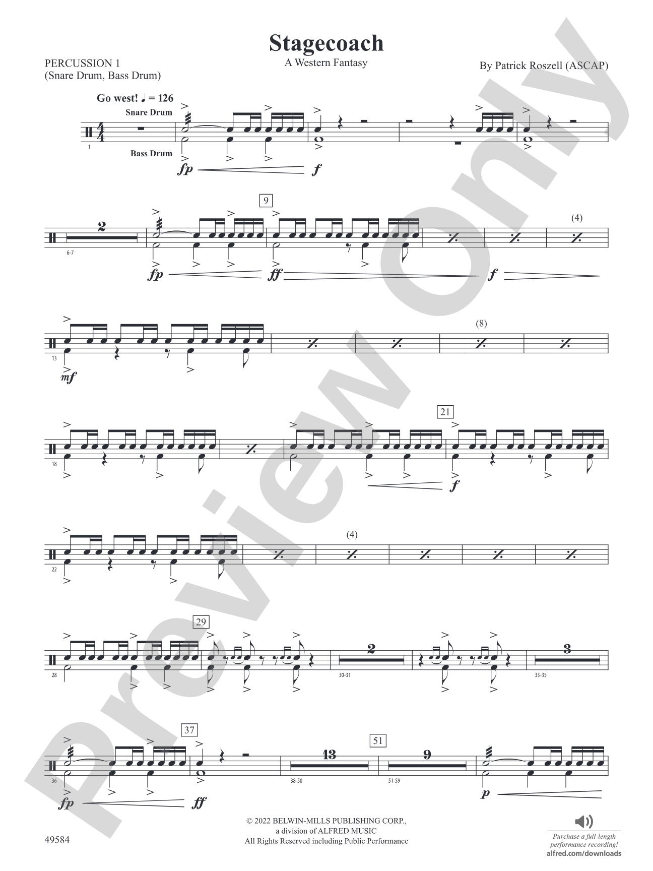 Stagecoach: 1st Percussion