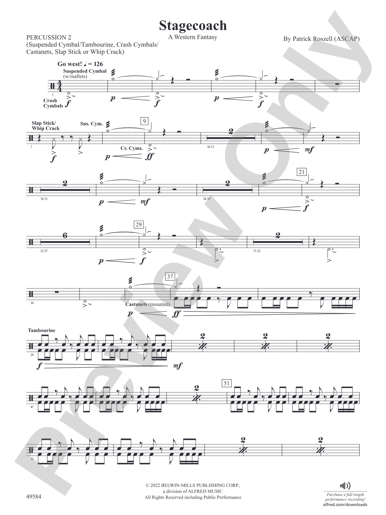 Stagecoach: 2nd Percussion