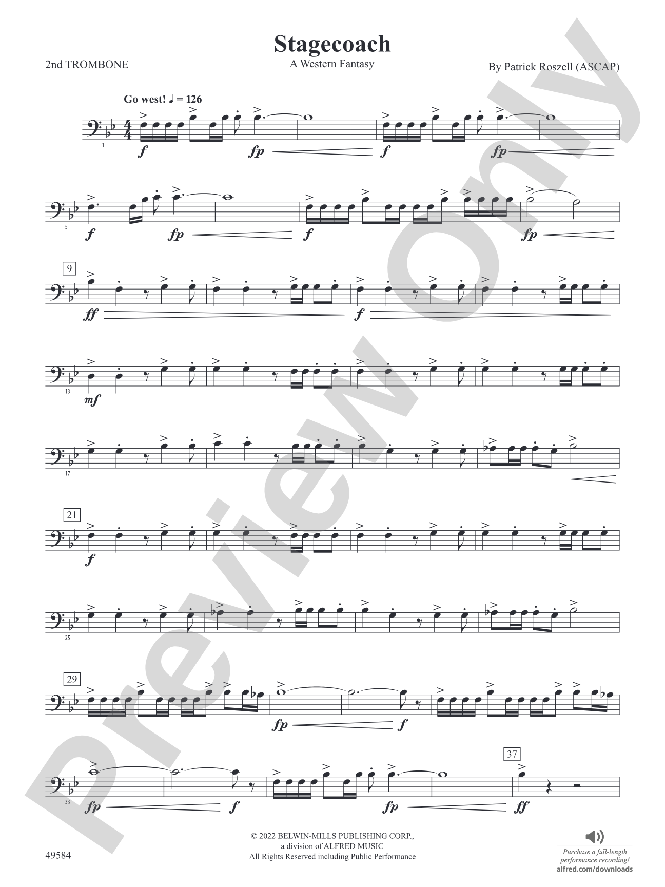 Stagecoach: 2nd Trombone