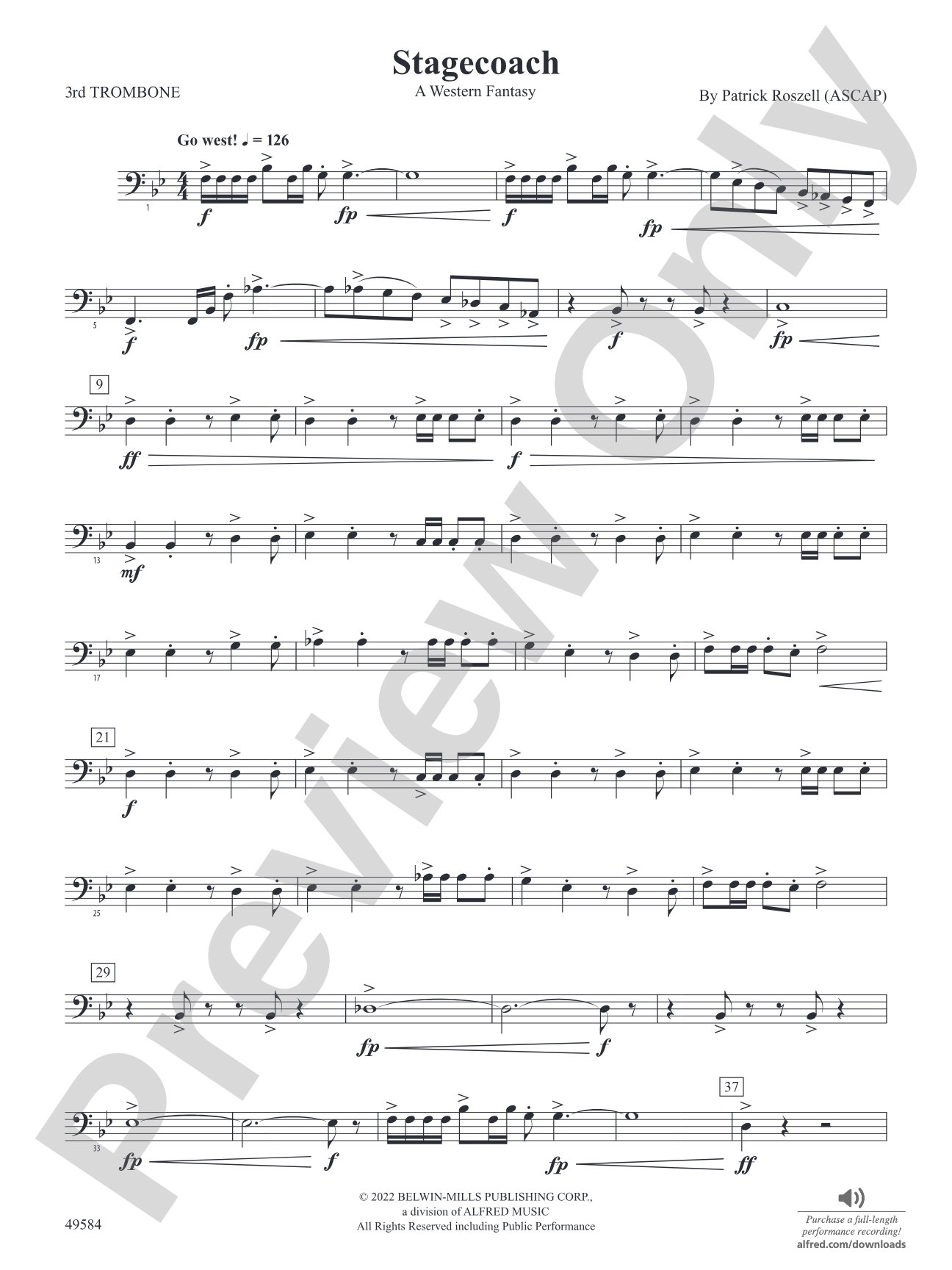 Stagecoach: 3rd Trombone