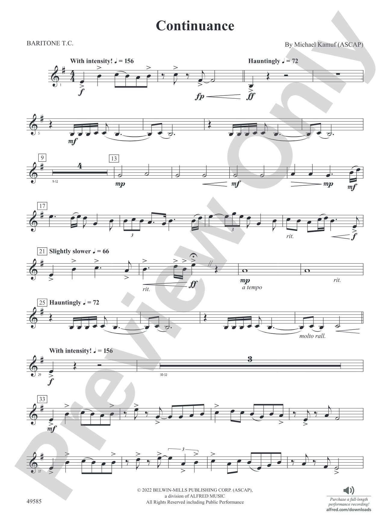 Continuance: Baritone T.C.