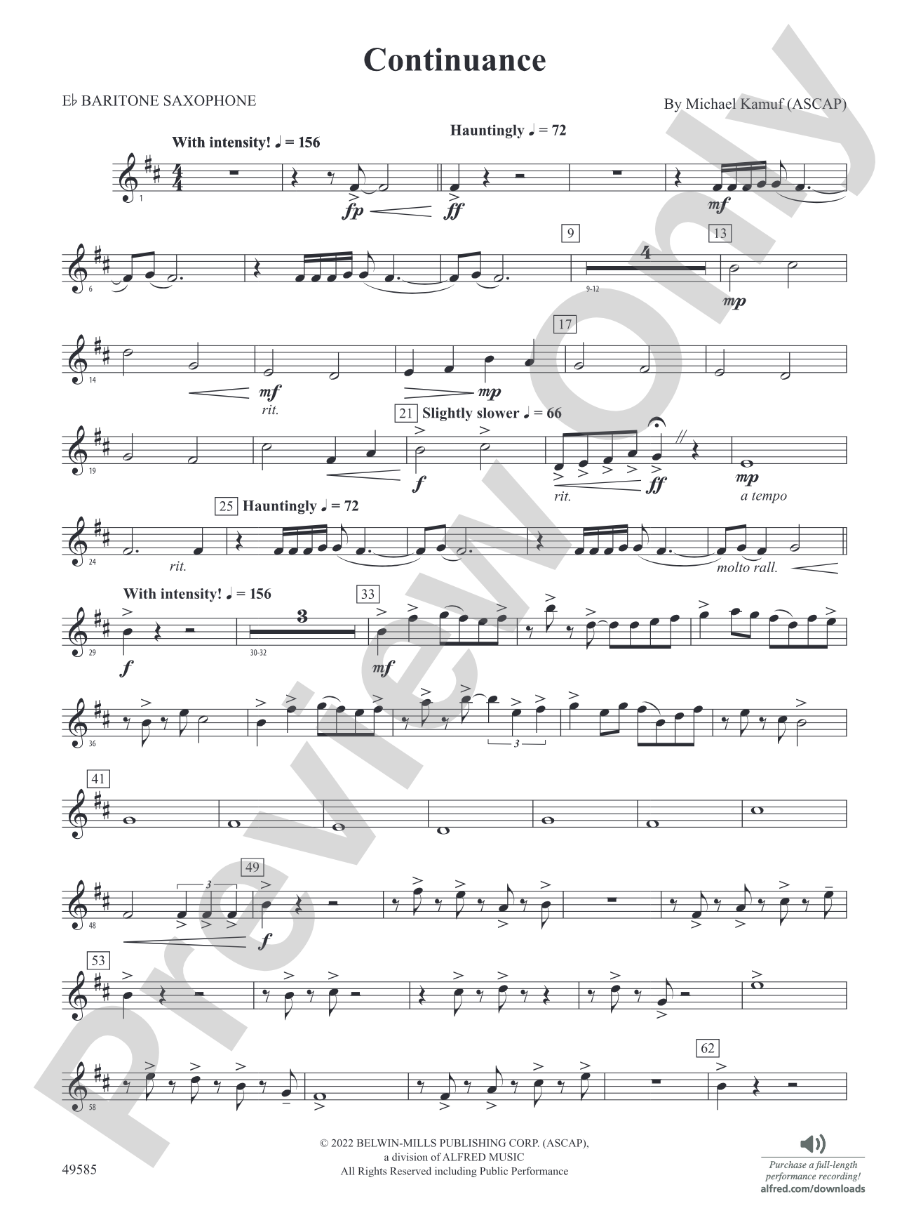 Continuance: E-flat Baritone Saxophone