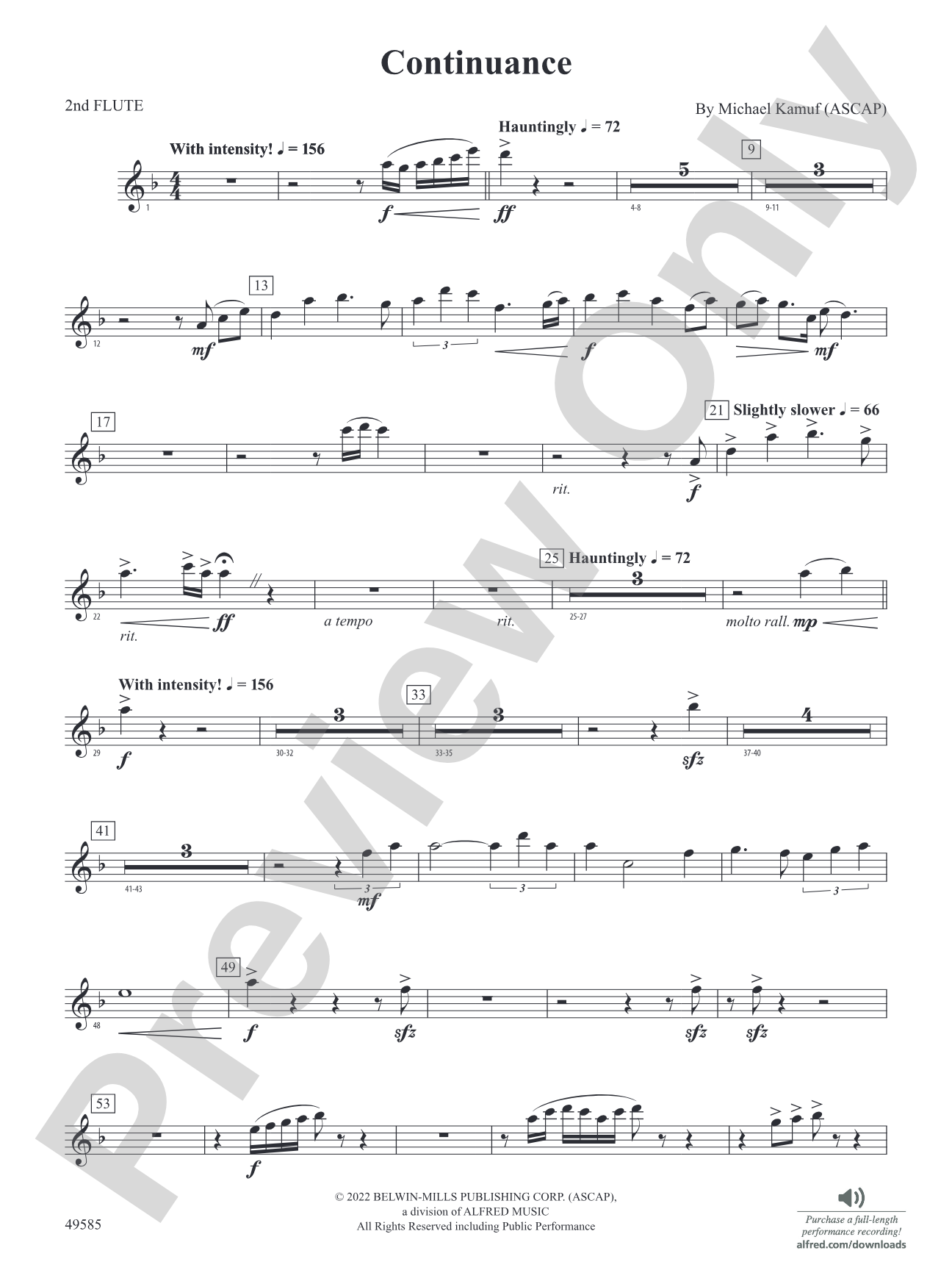 Continuance: 2nd Flute