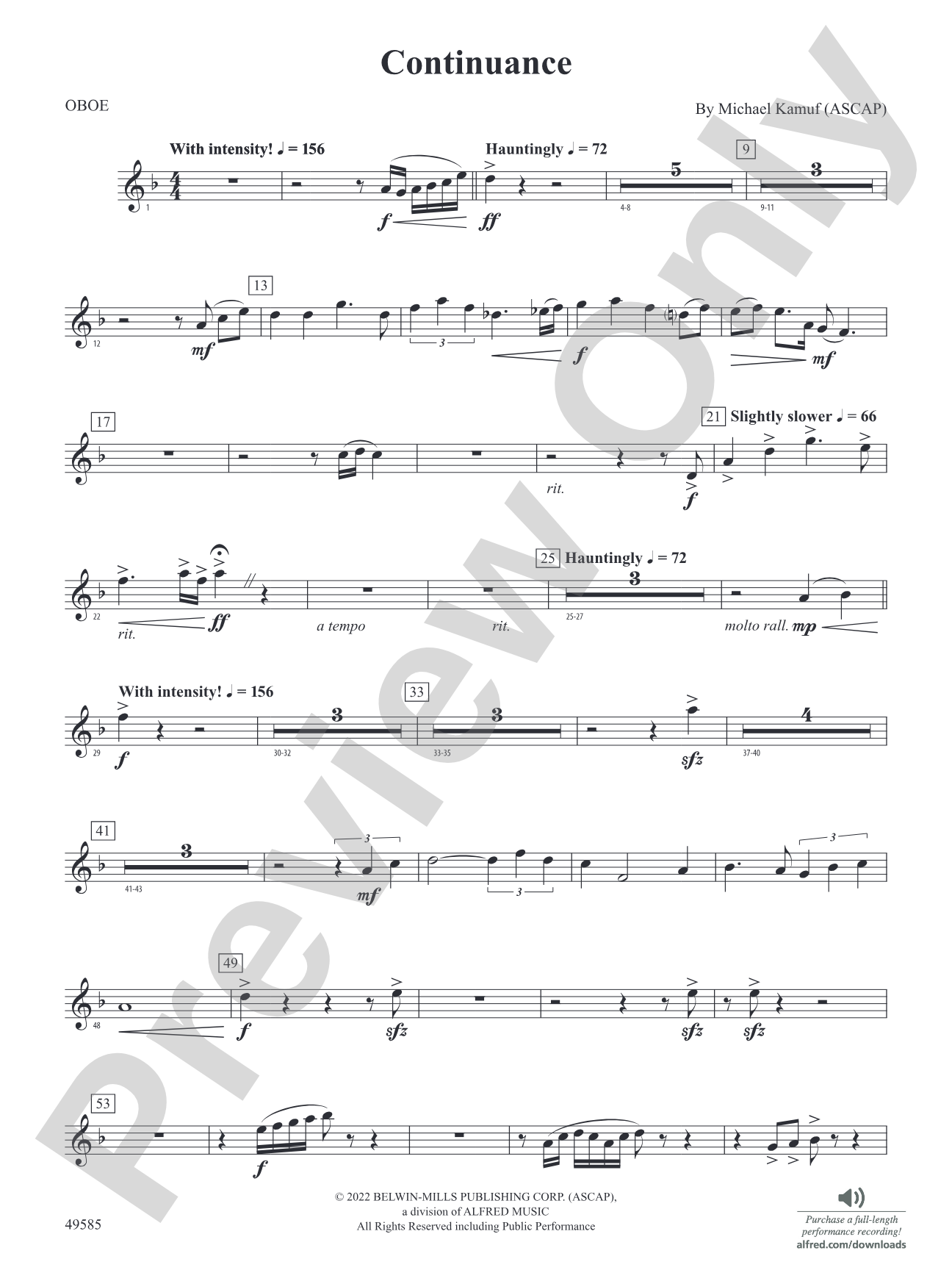 Continuance: Oboe