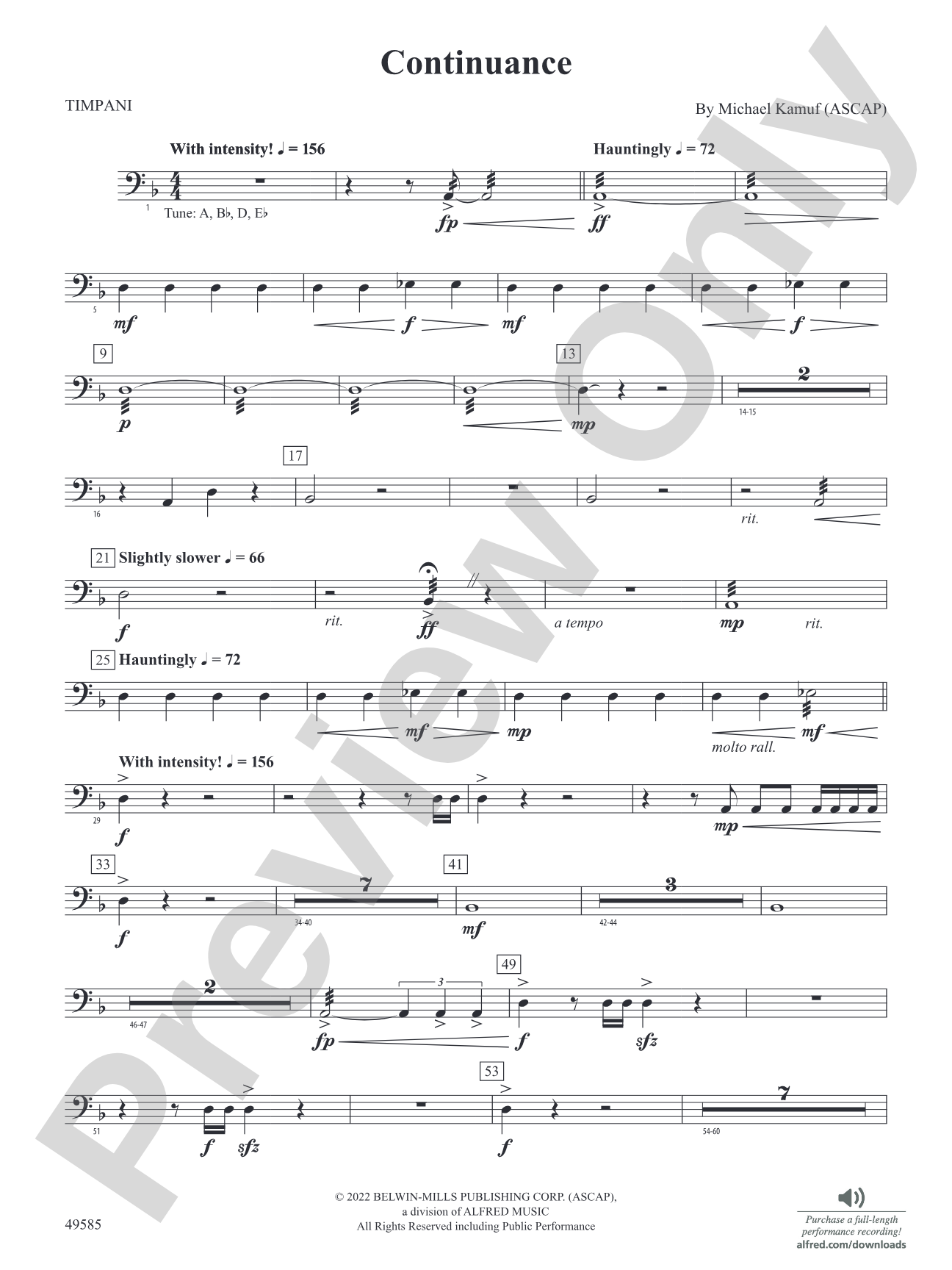 Continuance: Timpani