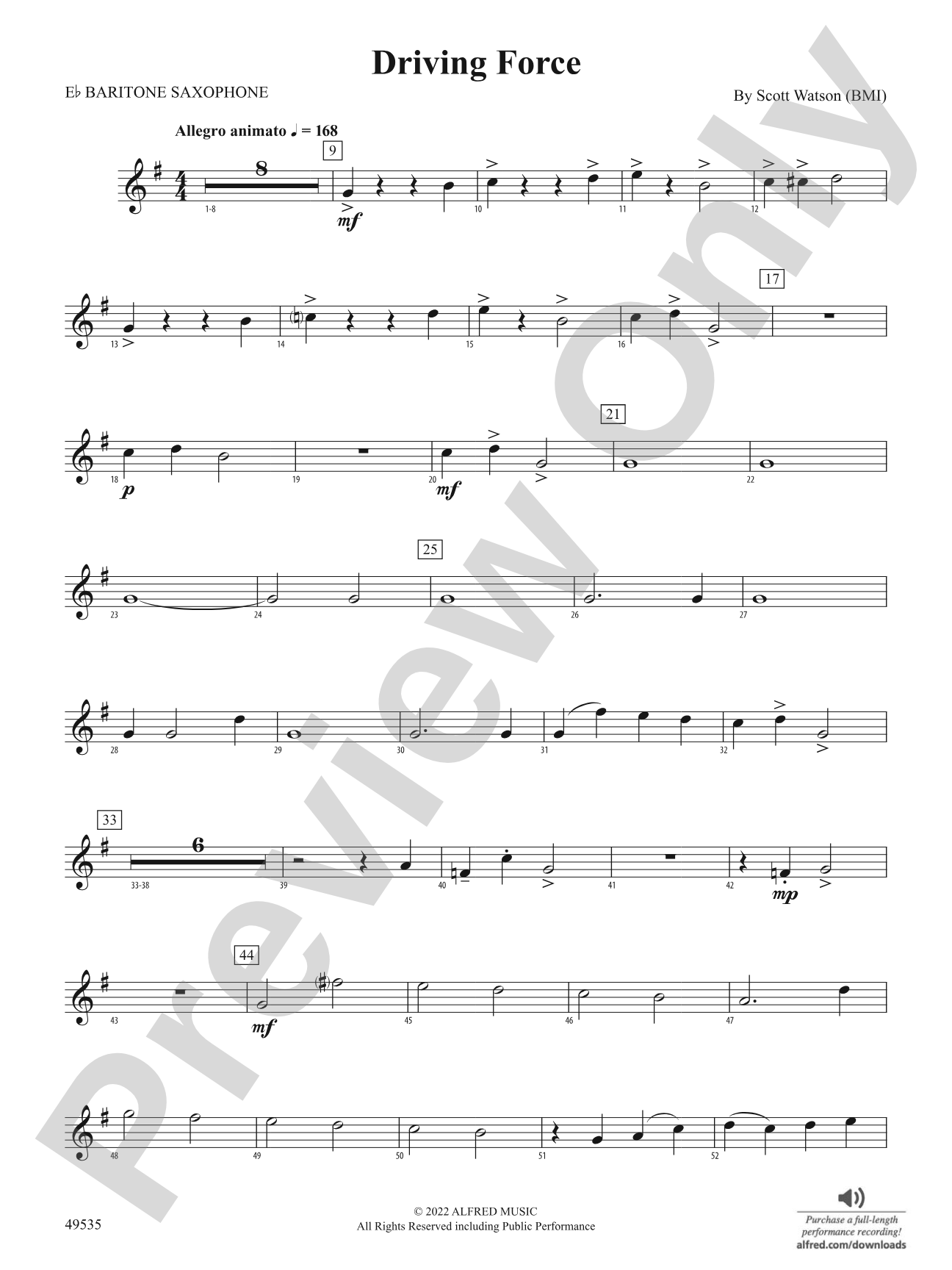 Driving Force: E-flat Baritone Saxophone