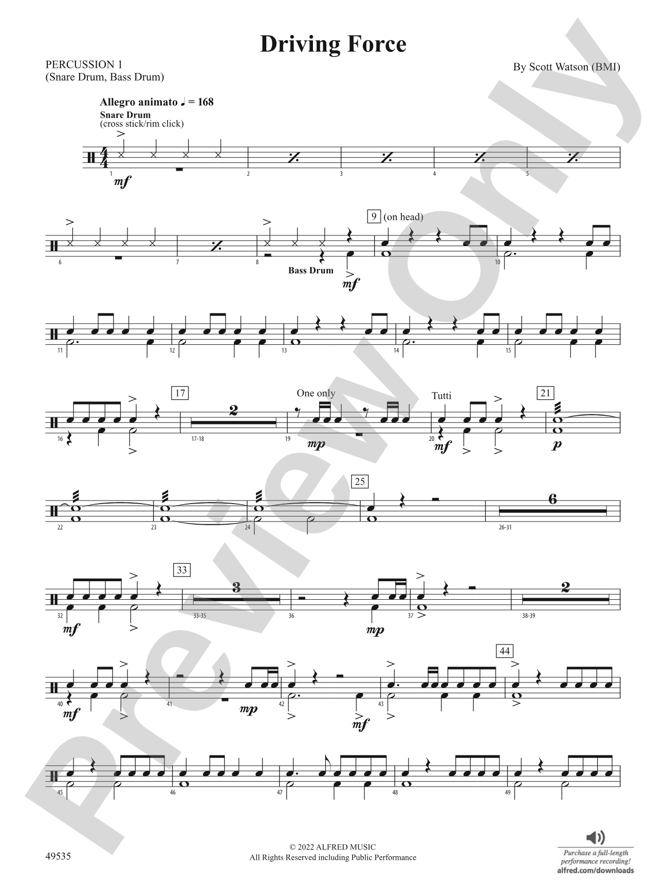 Driving Force: 1st Percussion