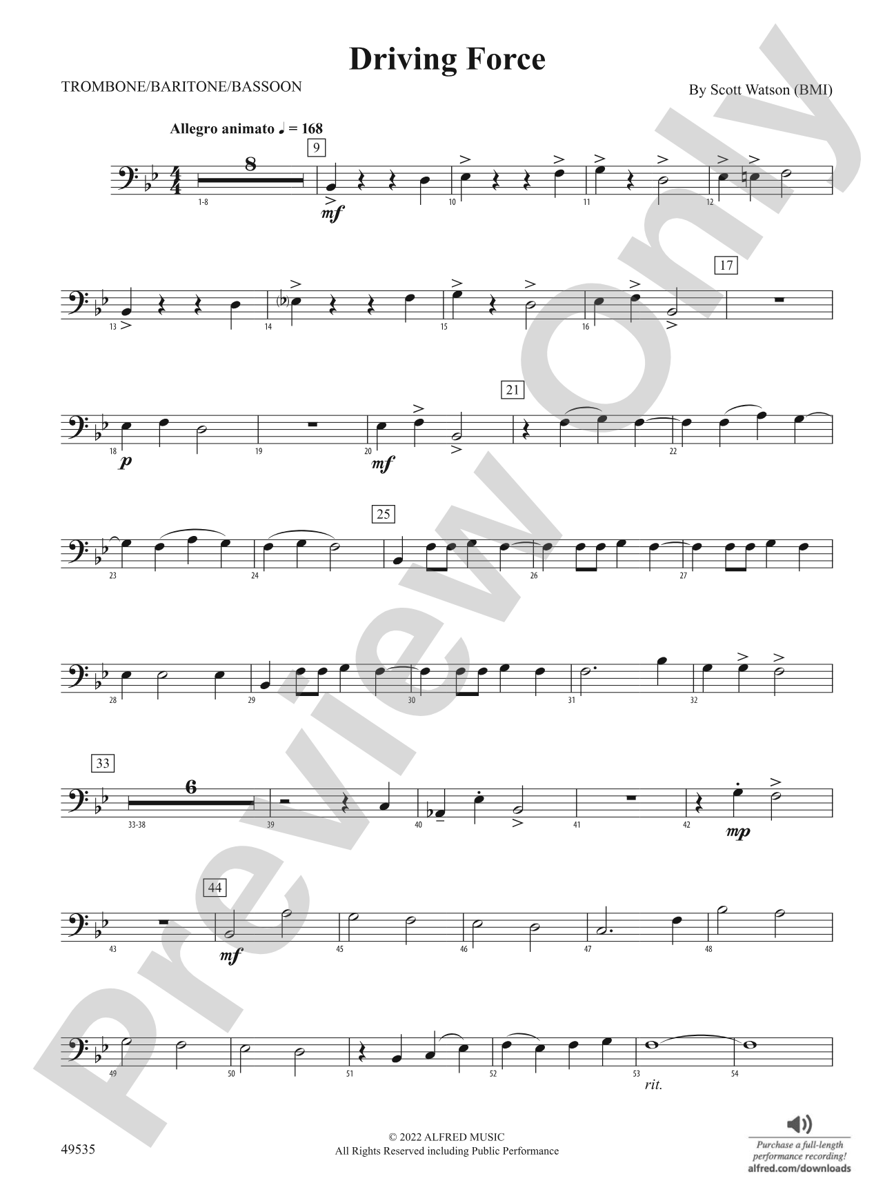 Driving Force: 1st Trombone