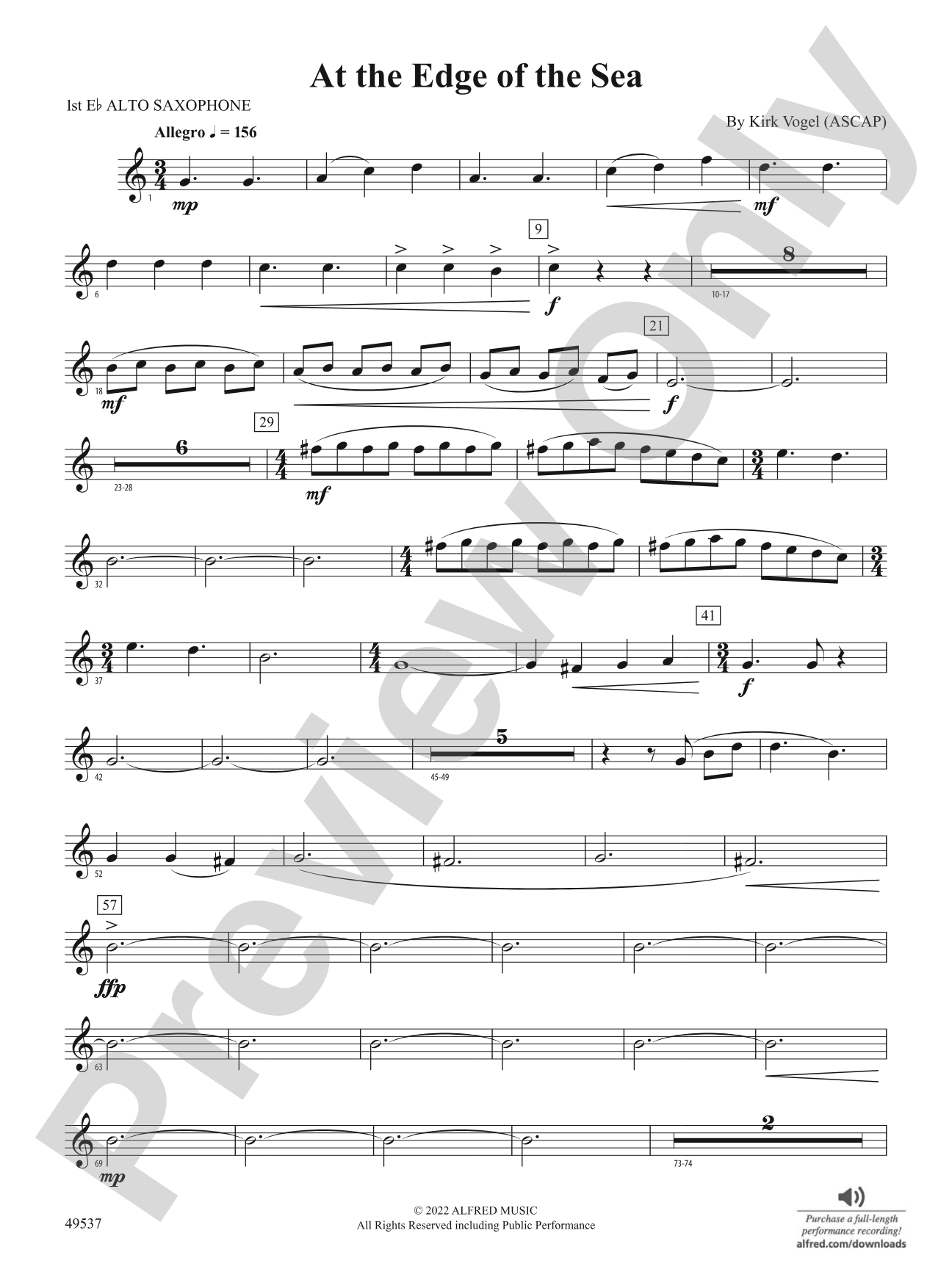 At the Edge of the Sea: E-flat Alto Saxophone