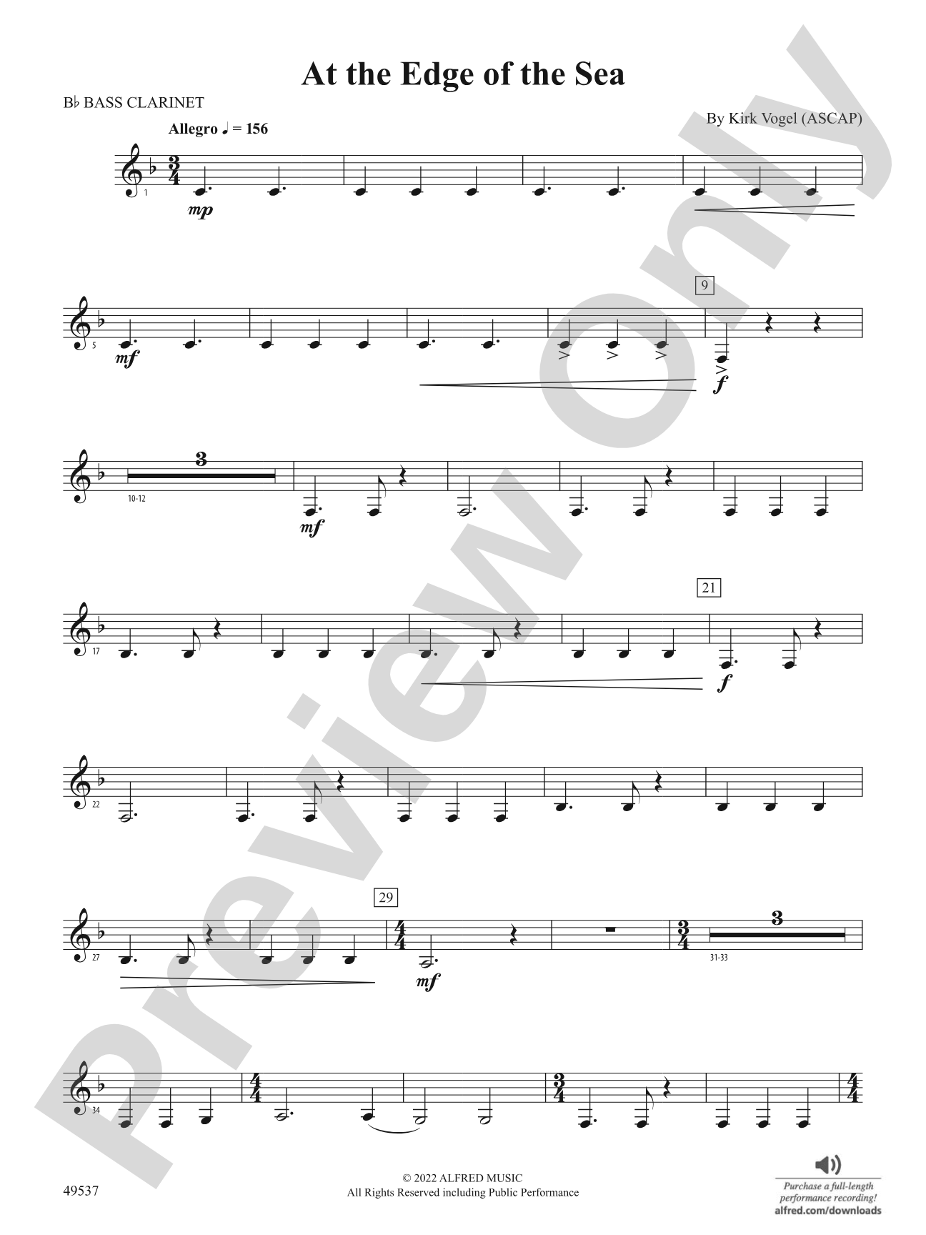 At the Edge of the Sea: B-flat Bass Clarinet