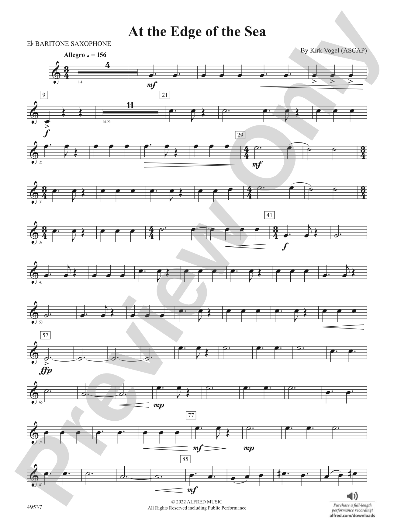 At the Edge of the Sea: E-flat Baritone Saxophone