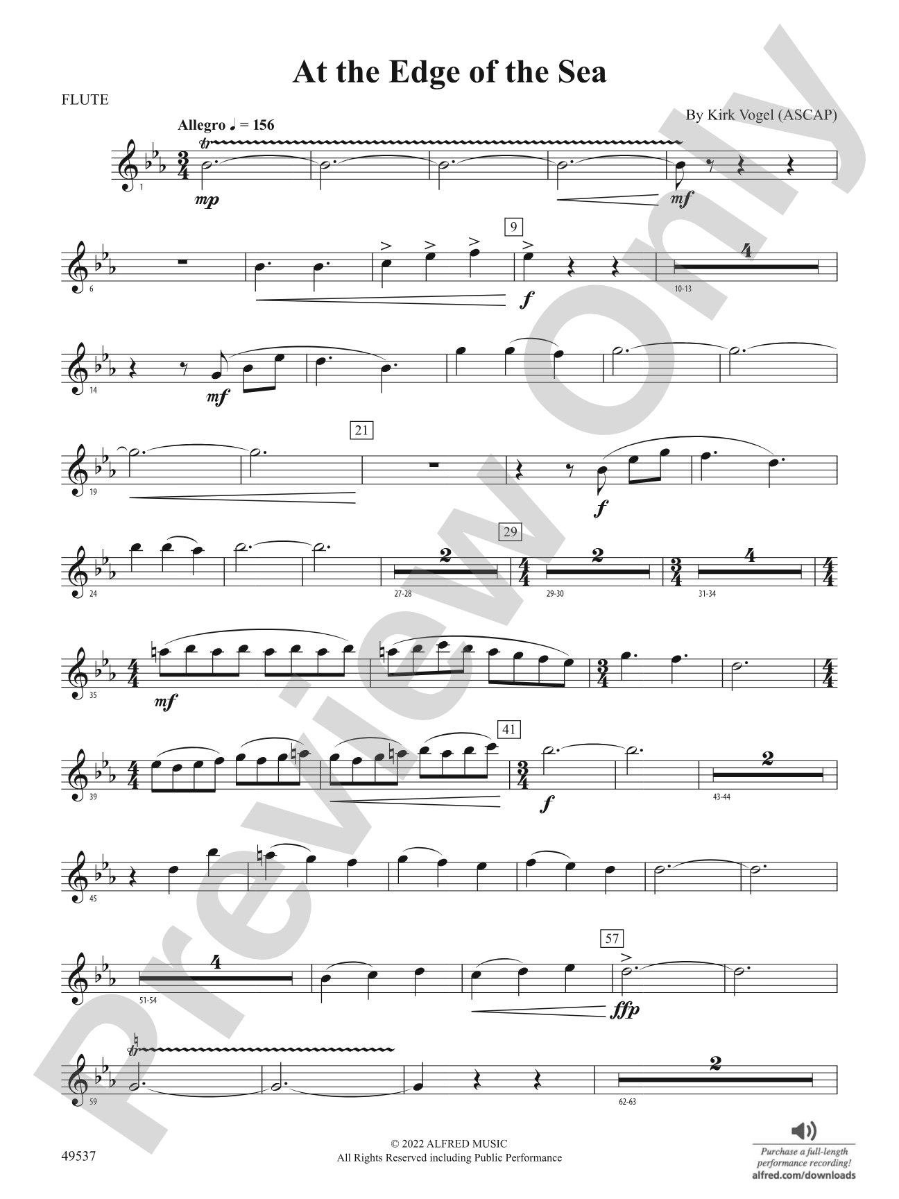 At the Edge of the Sea: Flute