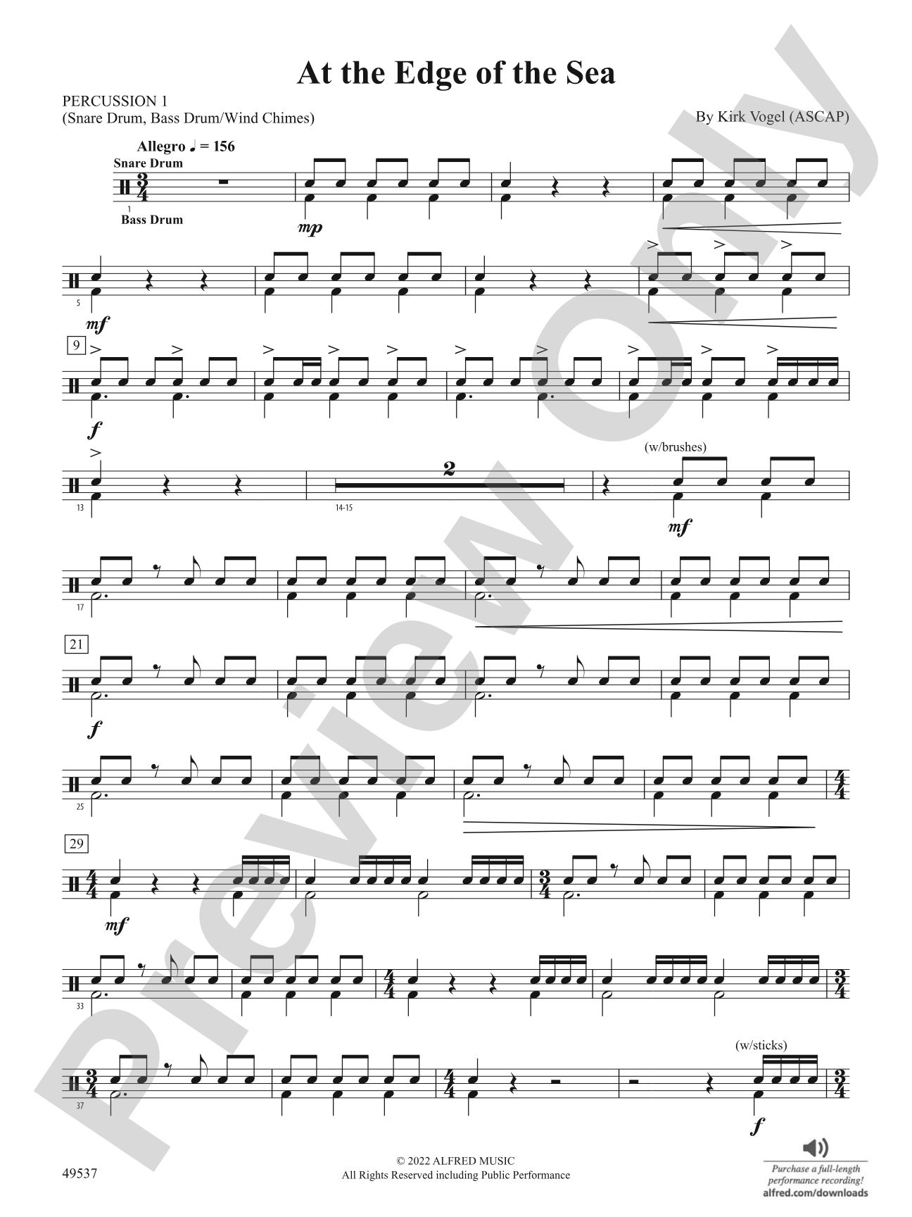 At the Edge of the Sea: 1st Percussion