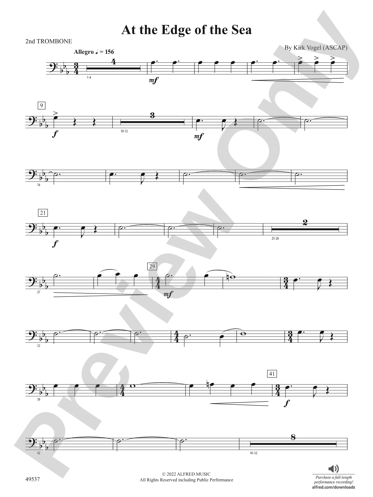 At the Edge of the Sea: 2nd Trombone