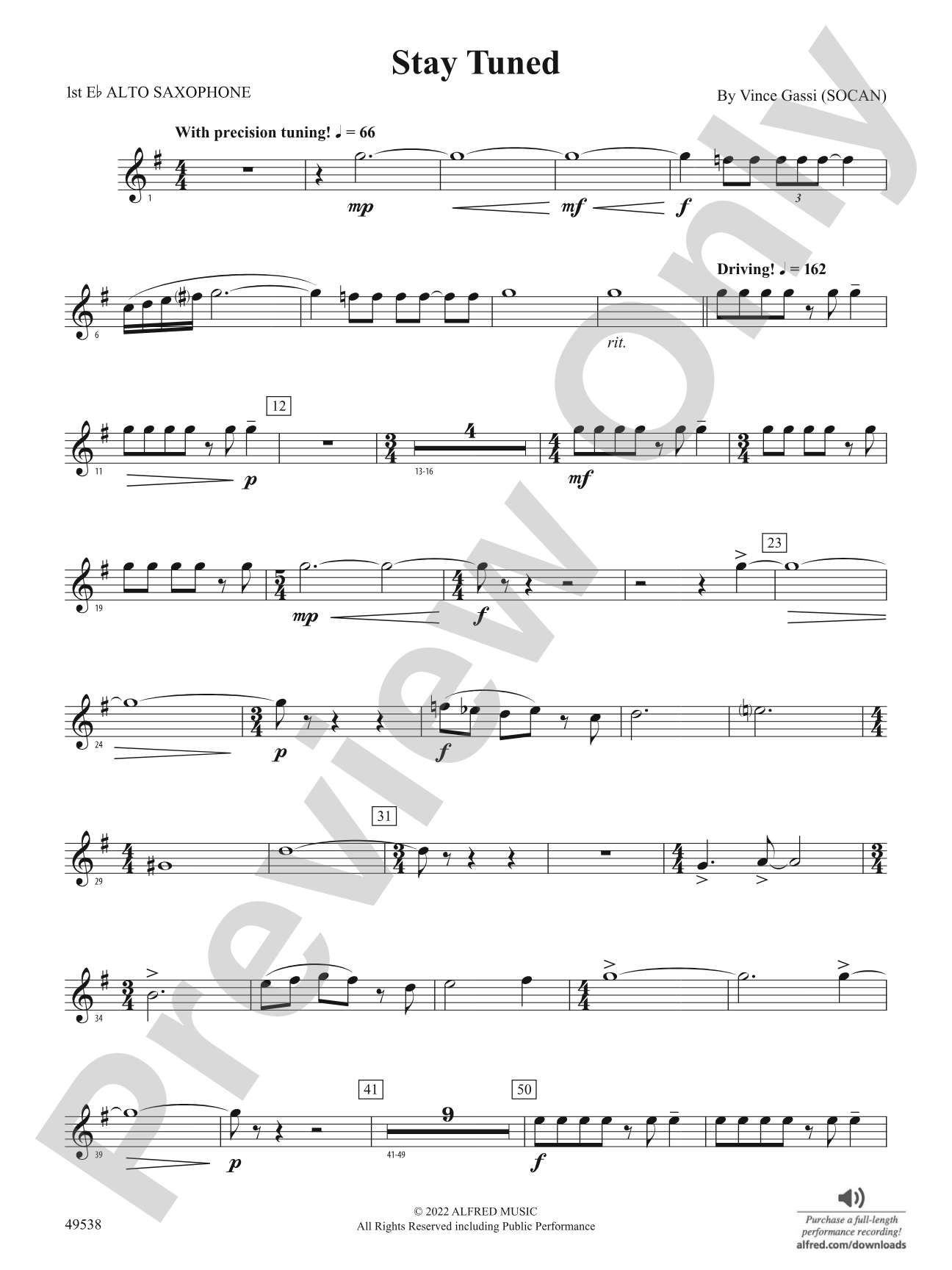Stay Tuned: E-flat Alto Saxophone