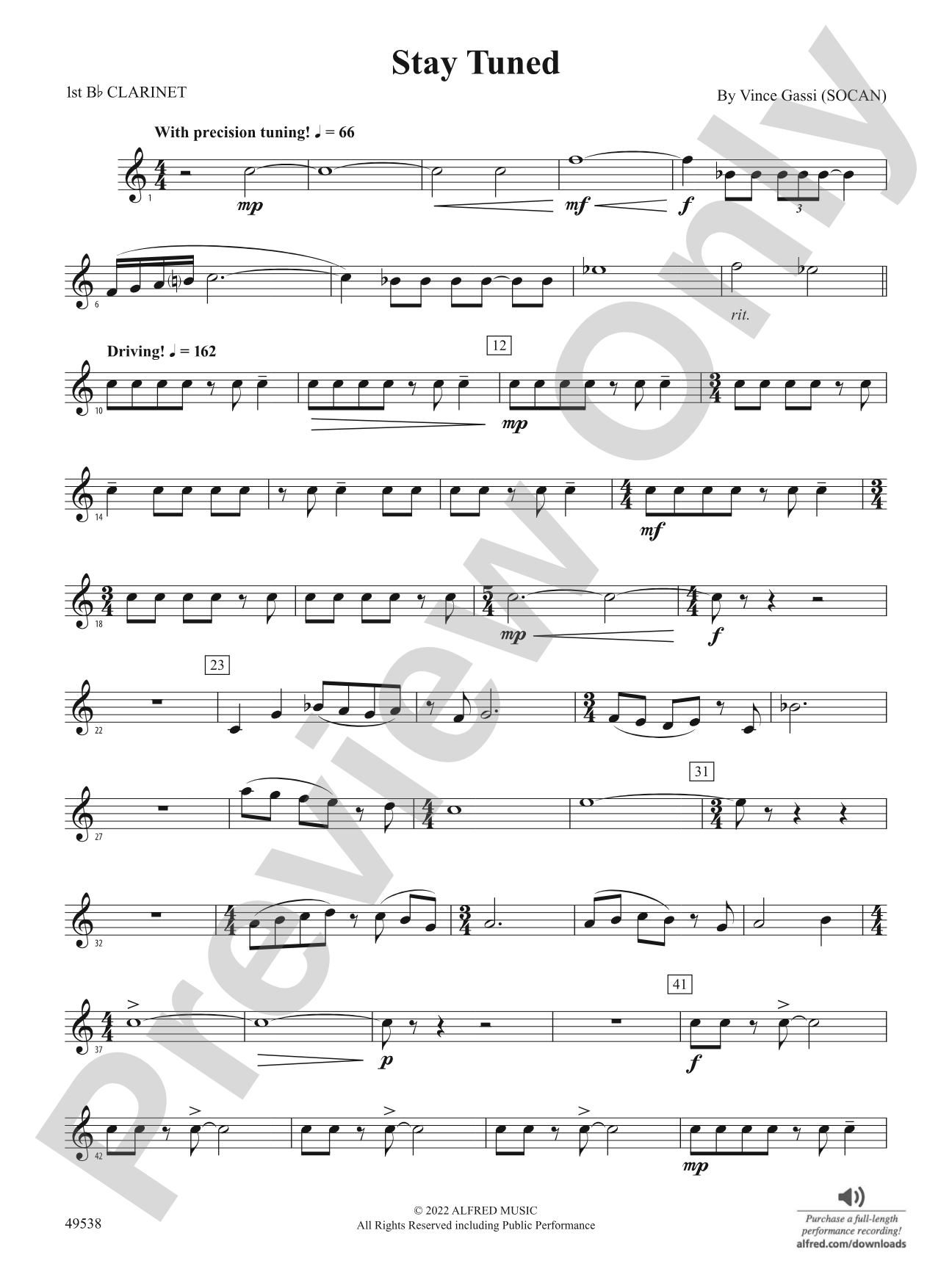 Stay Tuned: 1st B-flat Clarinet