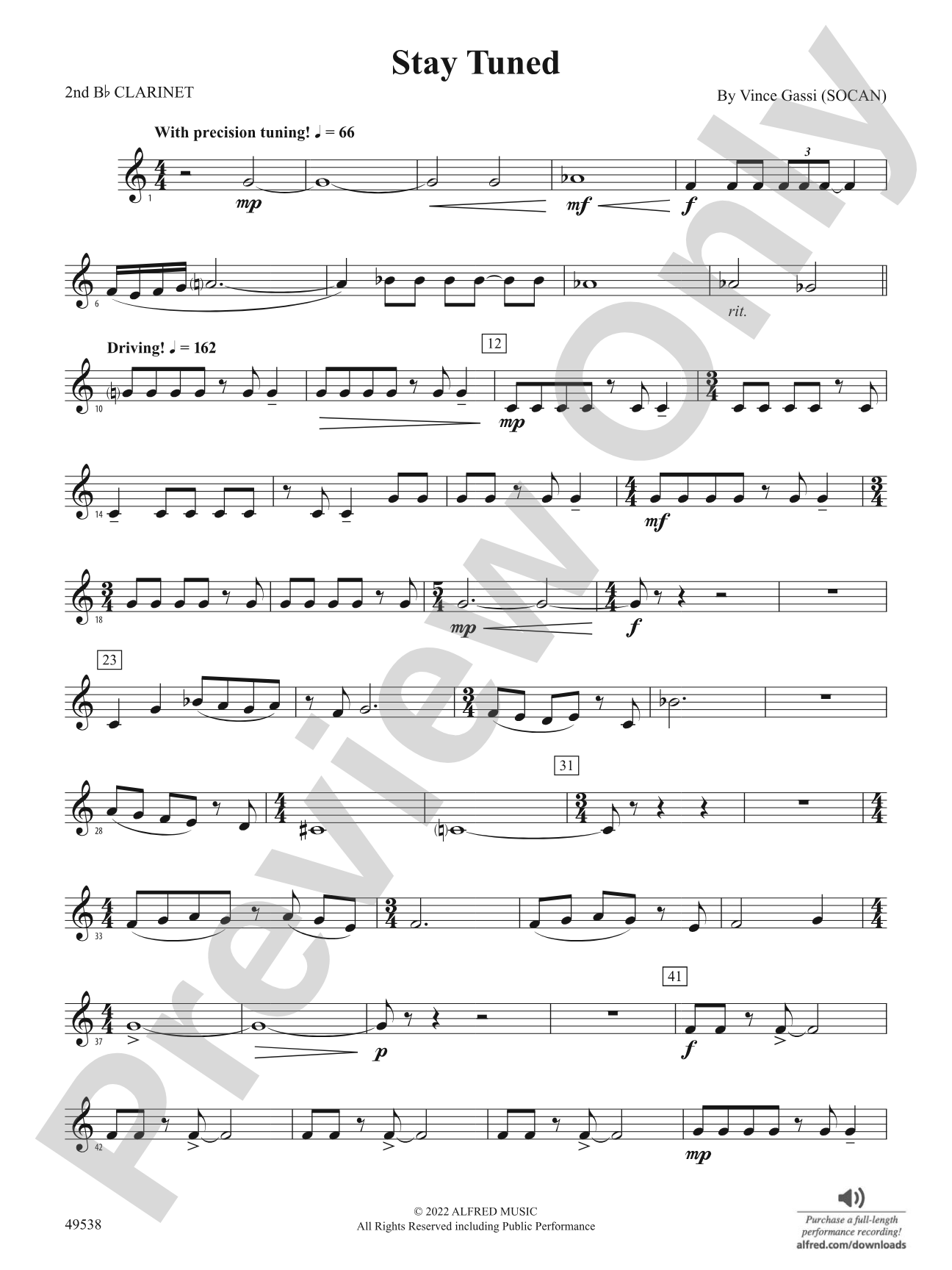 Stay Tuned: 2nd B-flat Clarinet