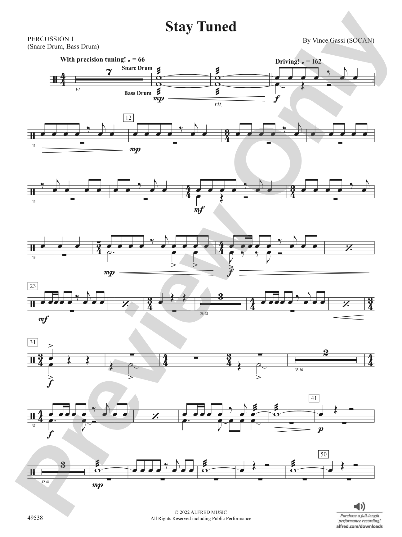 Stay Tuned: 1st Percussion