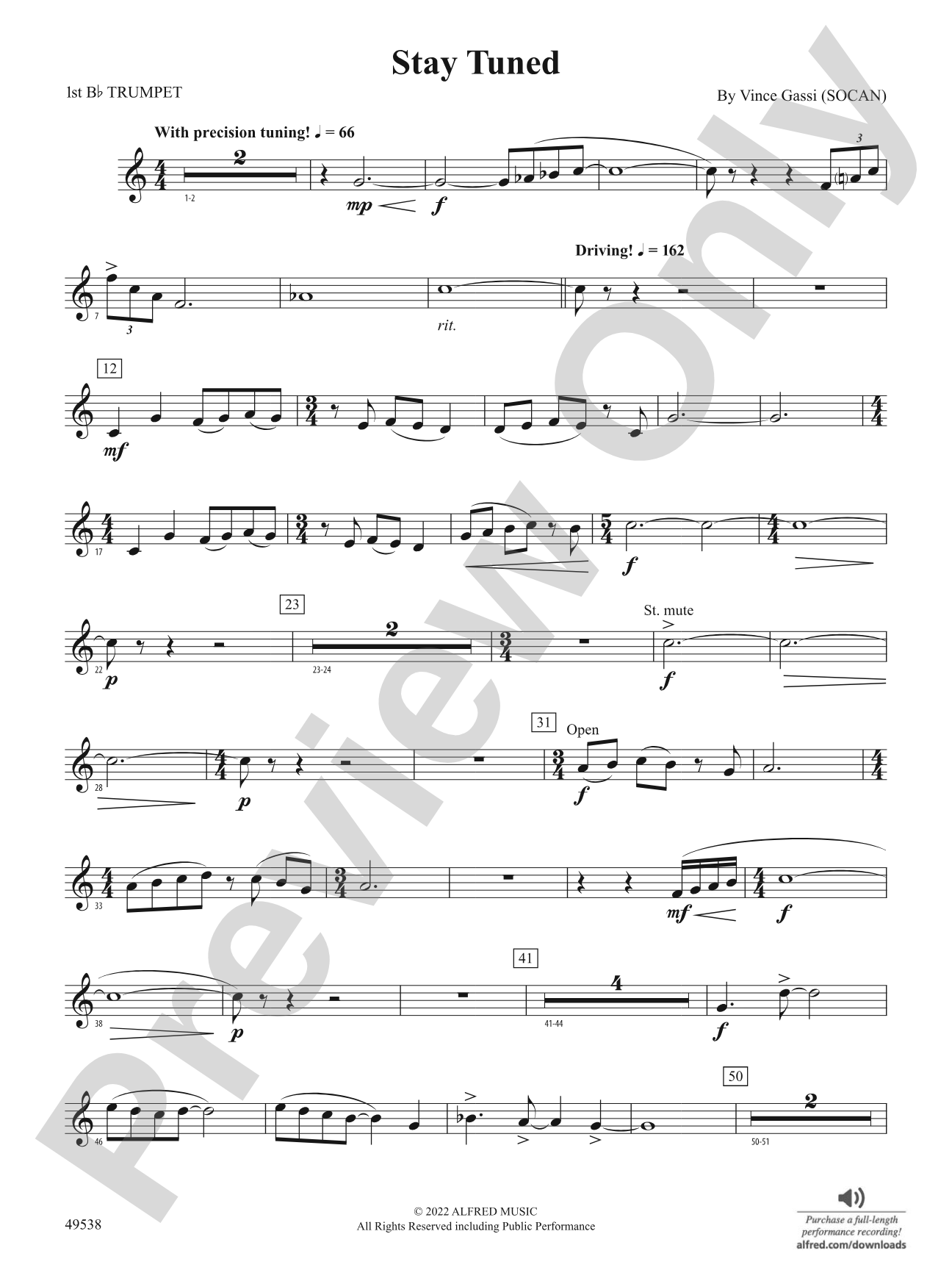 Stay Tuned: 1st B-flat Trumpet