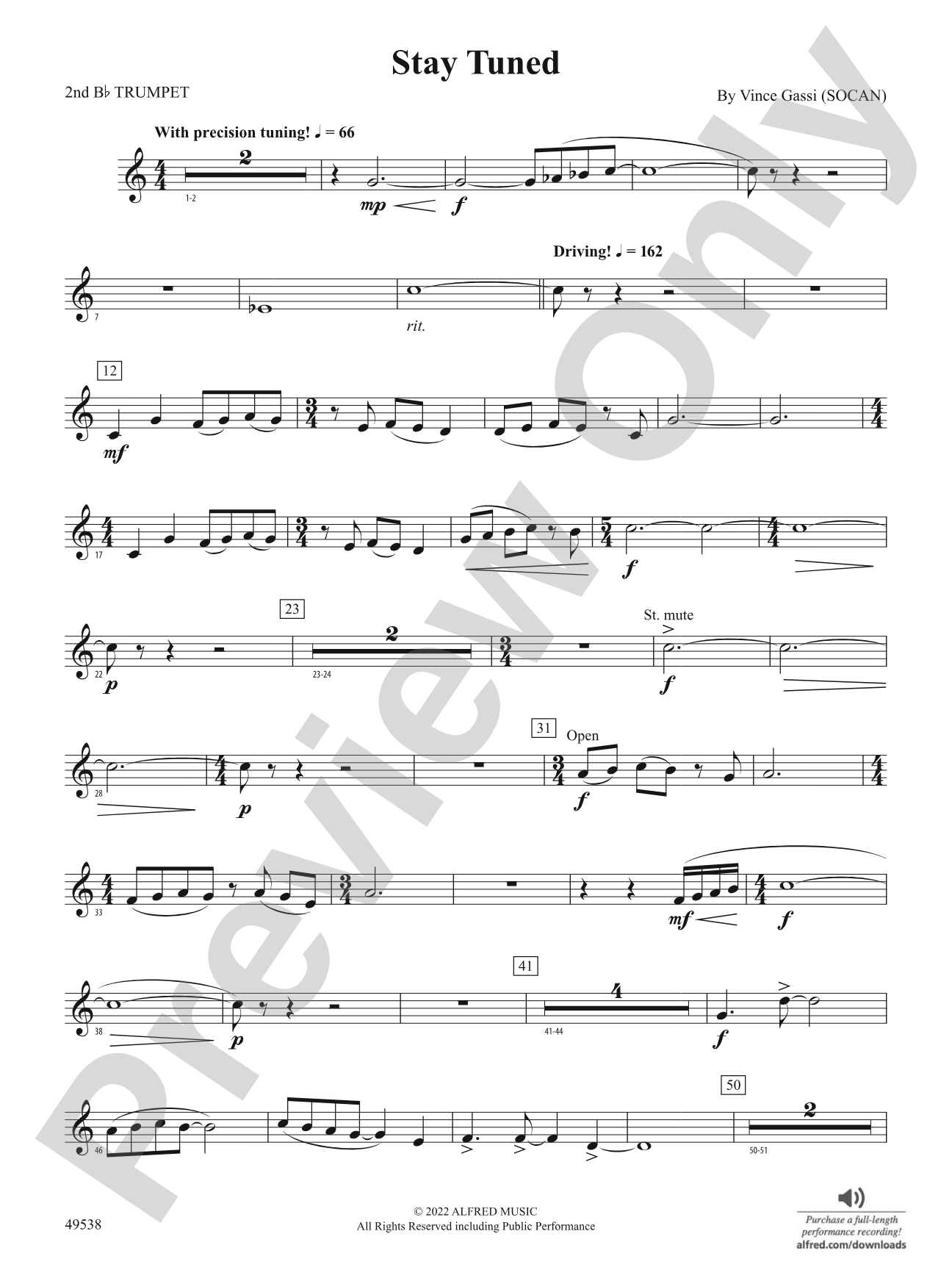 Stay Tuned: 2nd B-flat Trumpet