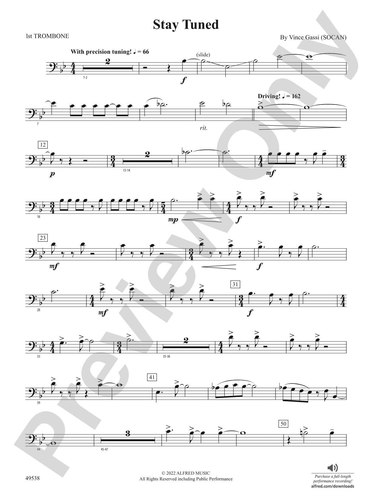 Stay Tuned: 1st Trombone