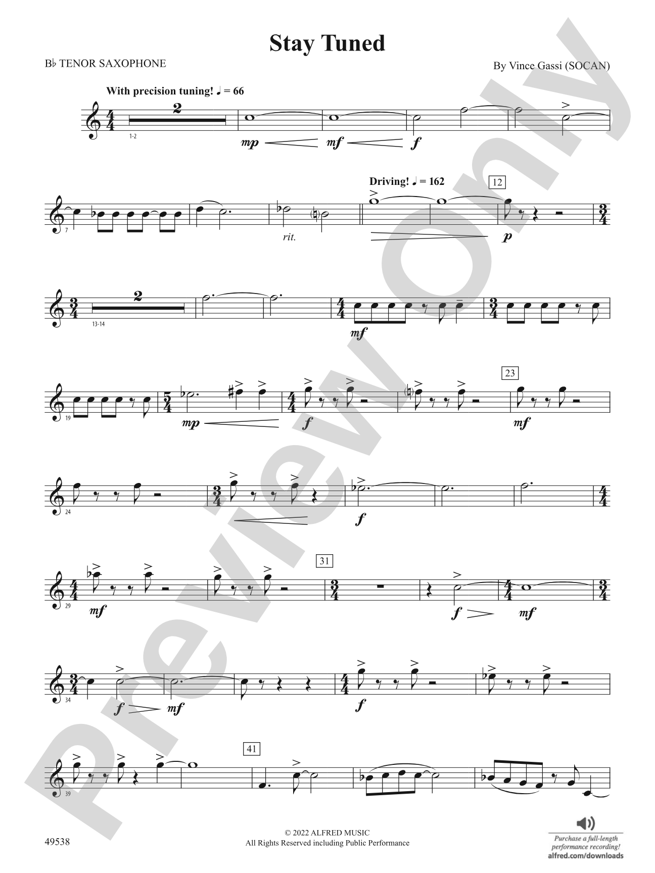 Stay Tuned: B-flat Tenor Saxophone