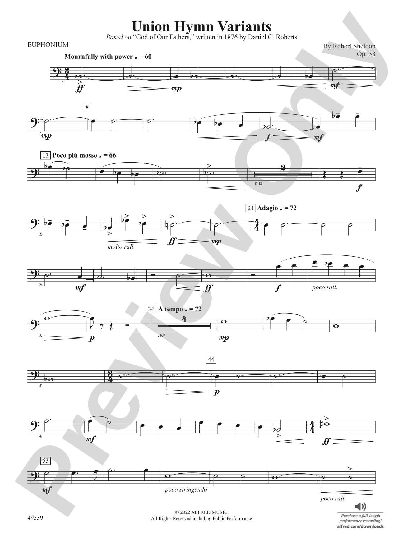 Union Hymn Variants: Baritone B.C.