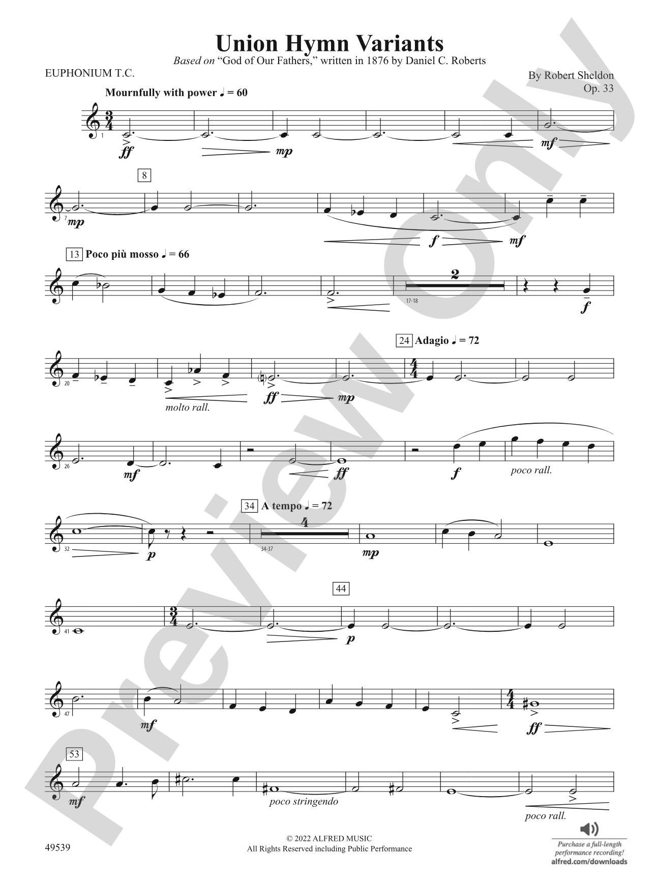 Union Hymn Variants: Baritone T.C.