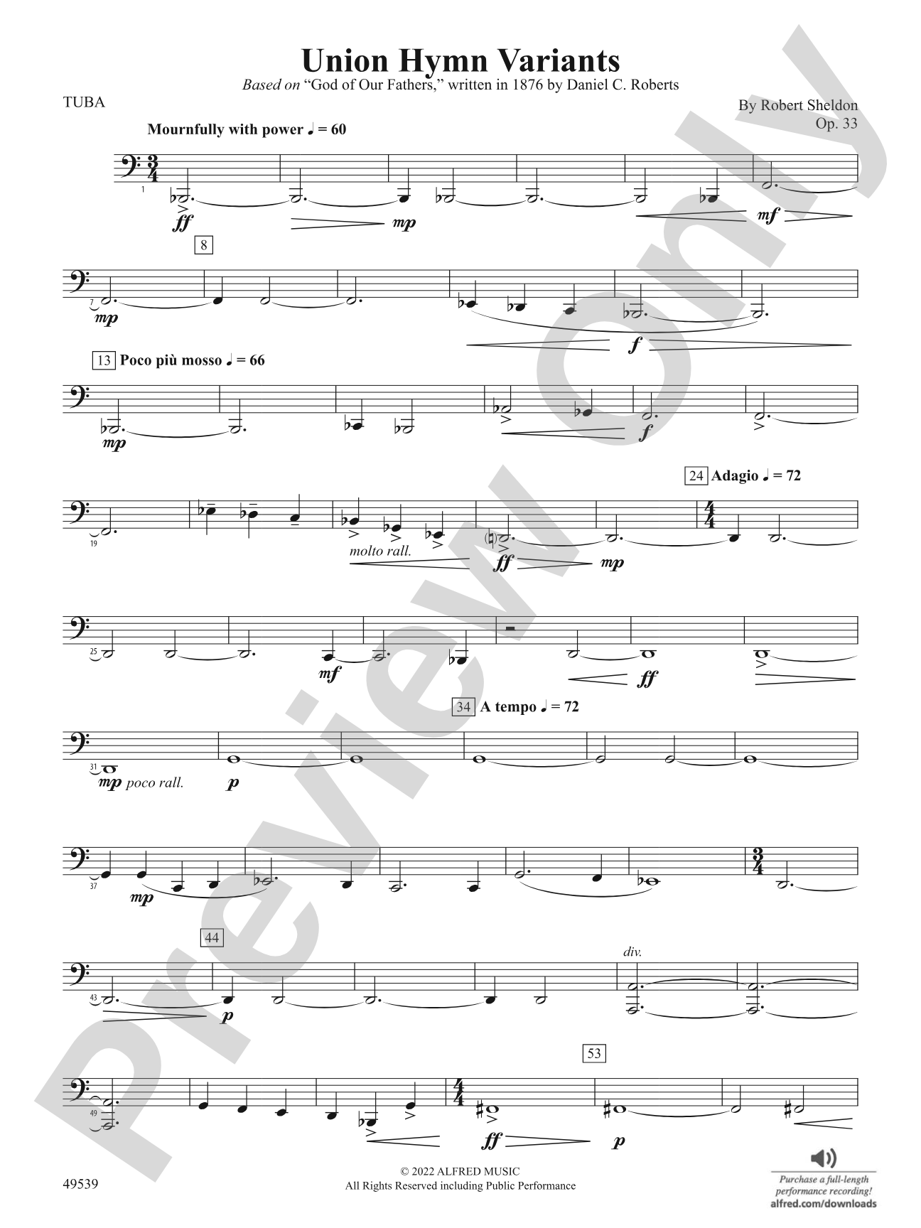 Union Hymn Variants: Tuba