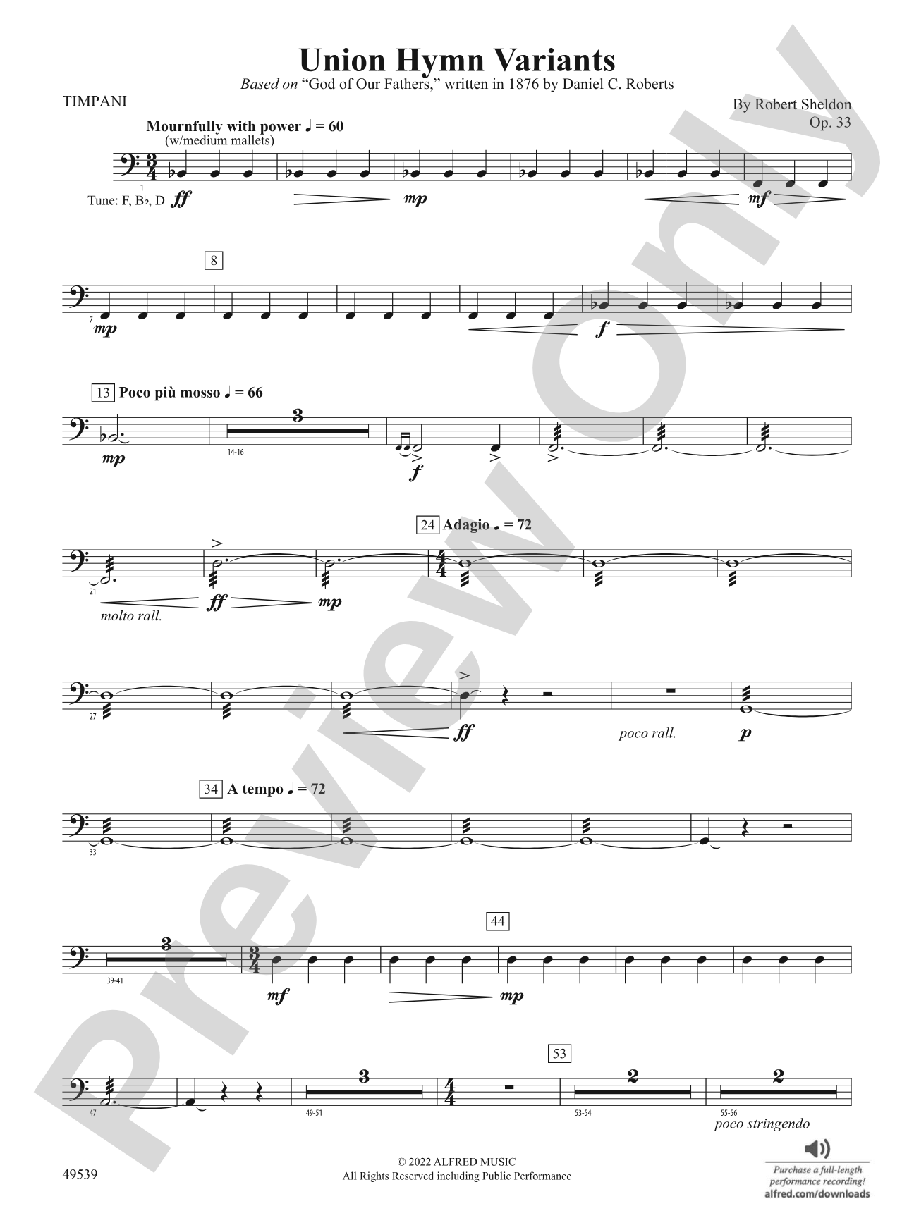 Union Hymn Variants: Timpani