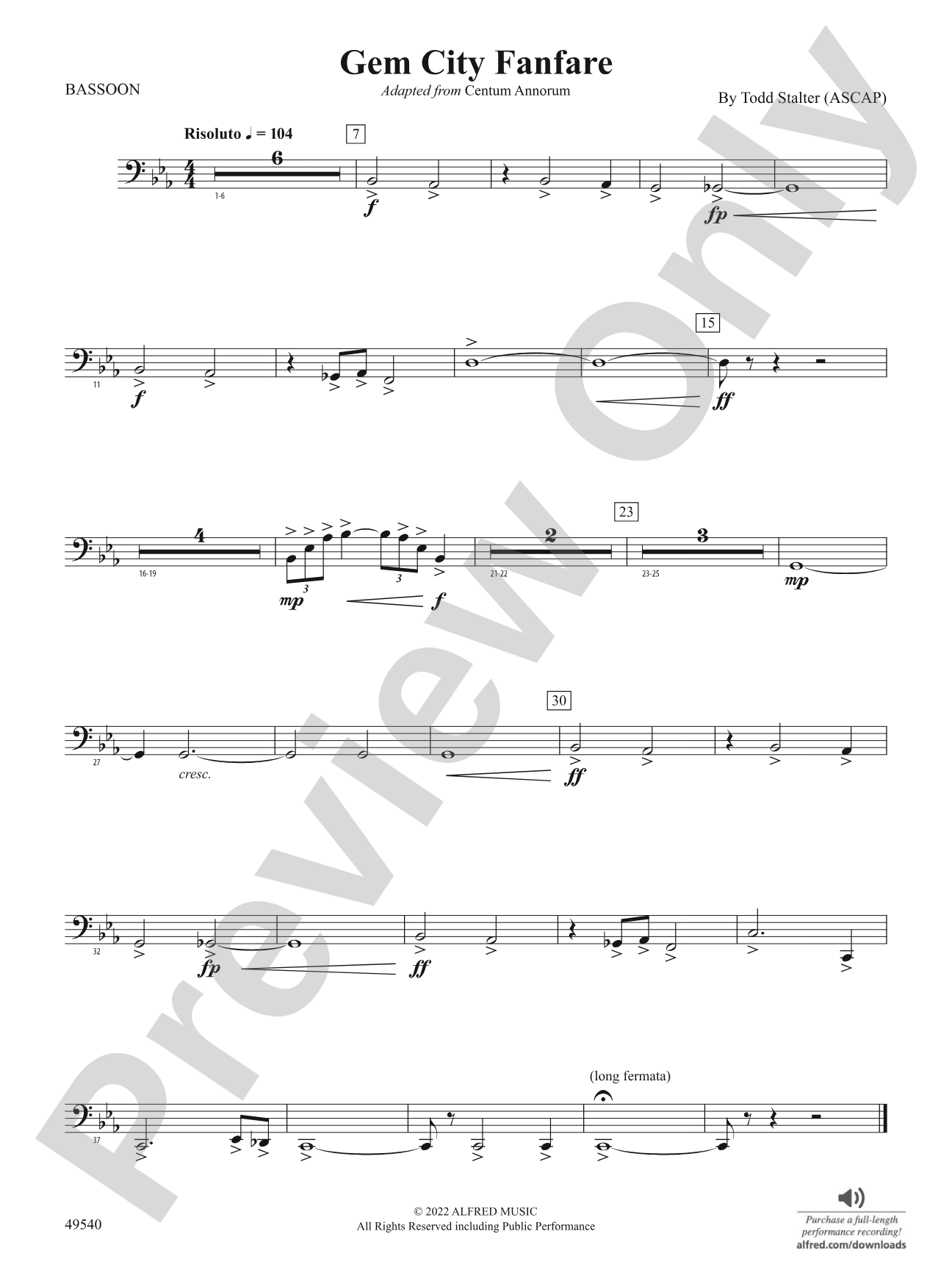 Gem City Fanfare: Bassoon