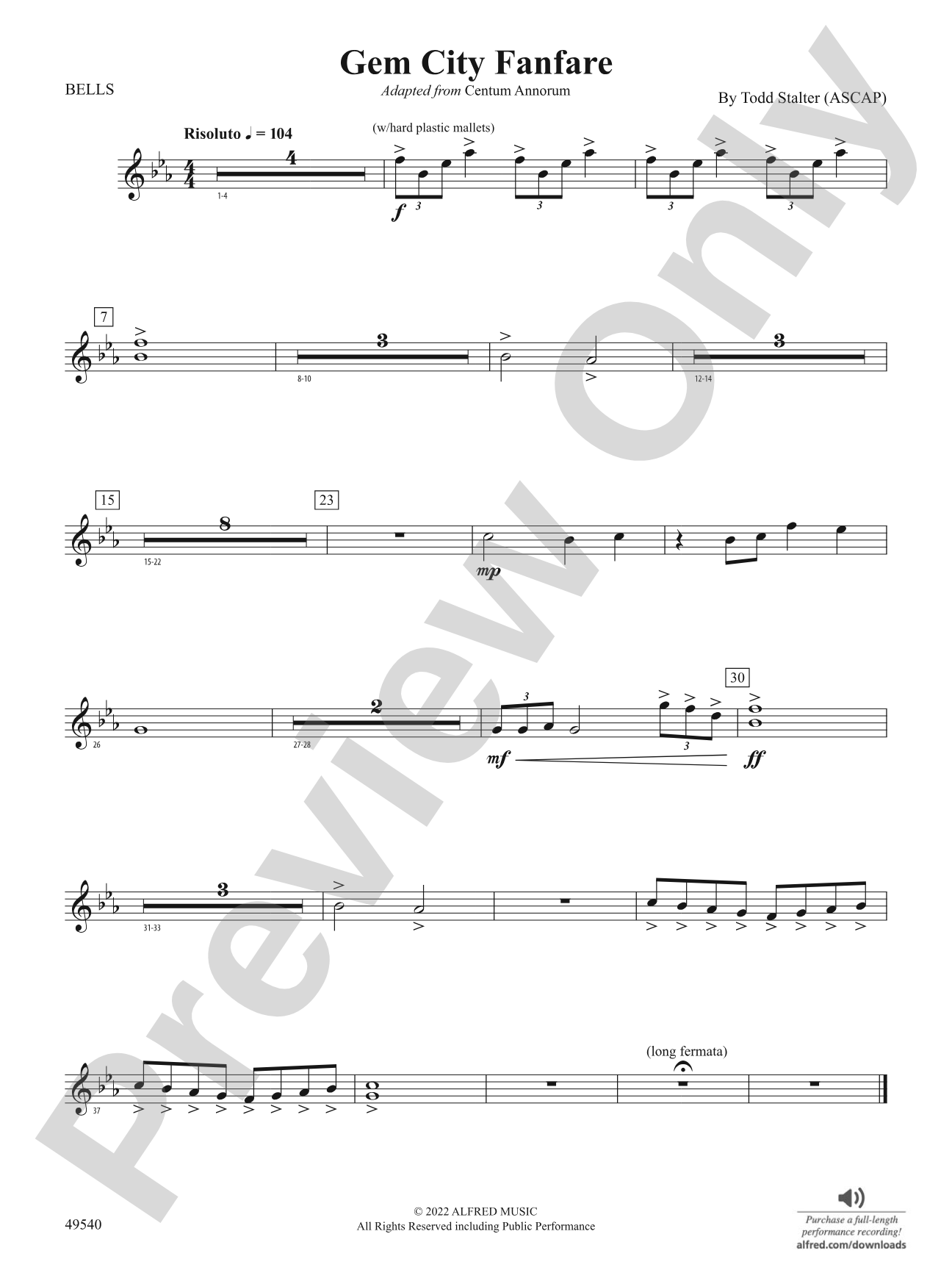 Gem City Fanfare: 2nd Mallet Percussion