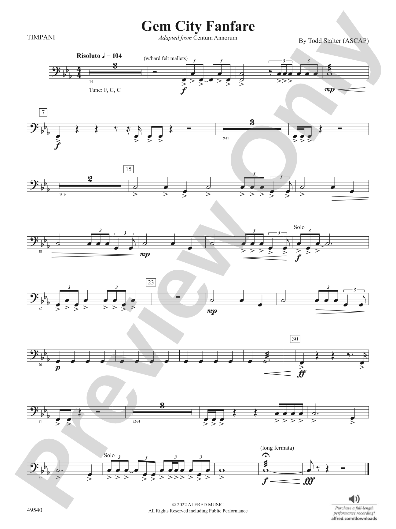 Gem City Fanfare: Timpani