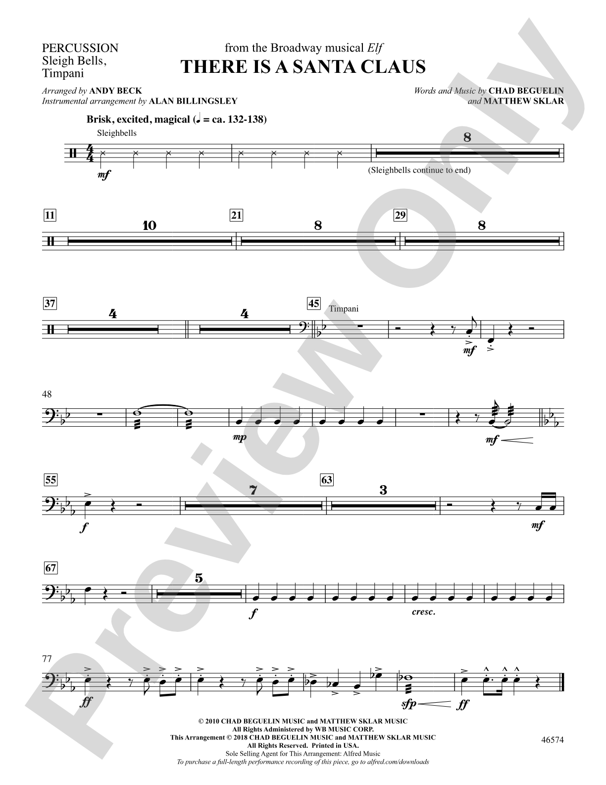 There Is a Santa Claus: 1st Percussion